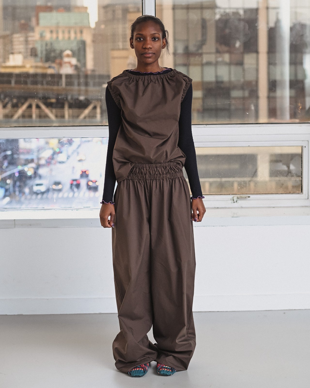 Tin Pants - Organic Cotton Poplin - Mara Brown