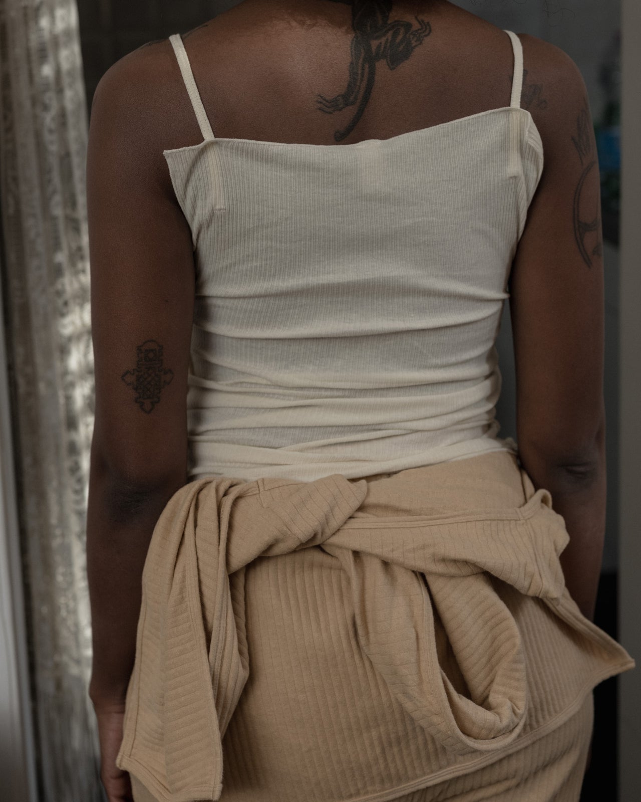 Tour Sweat Pants - Organic Cotton / Hemp Rib - Dust Beige - WT23