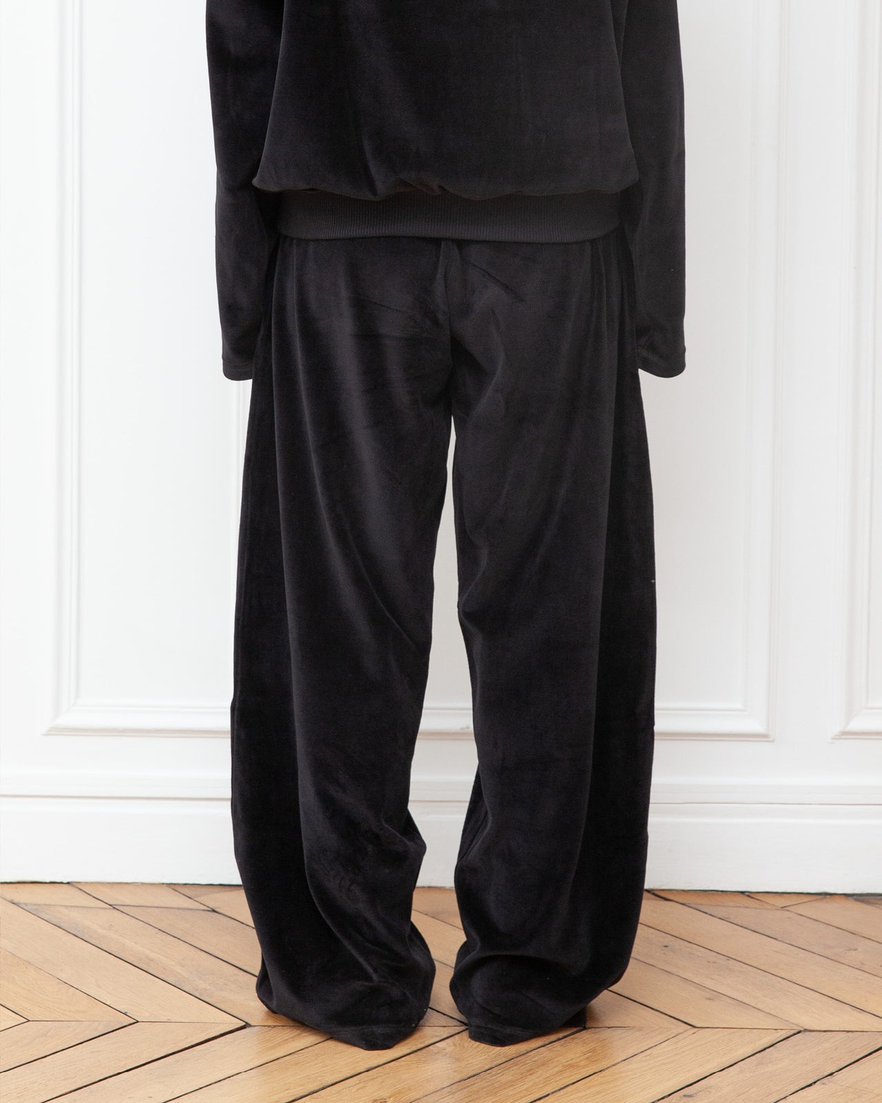 Tre Sweatpants - Organic Cotton Velour - Black