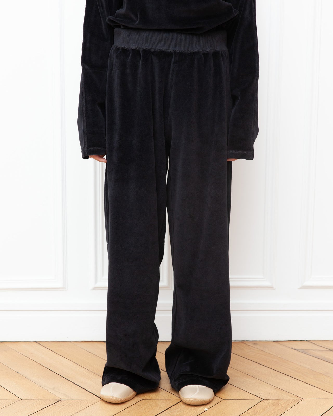 Tre Sweatpants - Organic Cotton Velour - Black