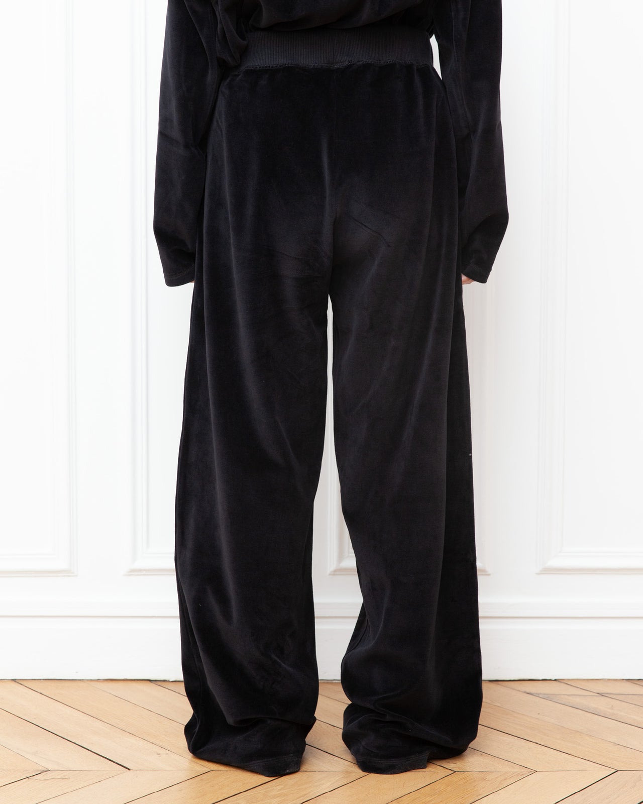 Tre Sweatpants - Organic Cotton Velour - Black