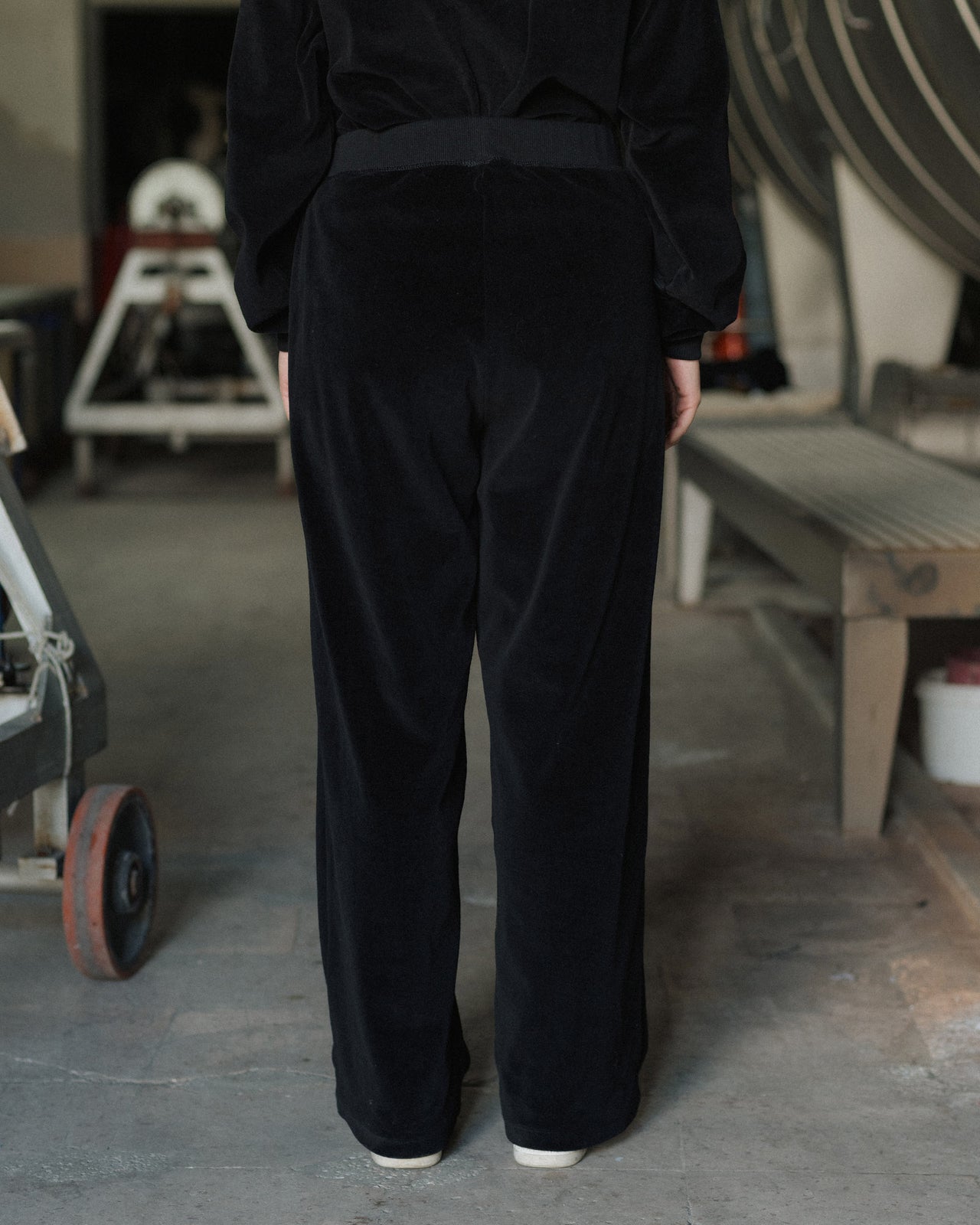 Tre Sweatpants - Organic Cotton Velour - Black