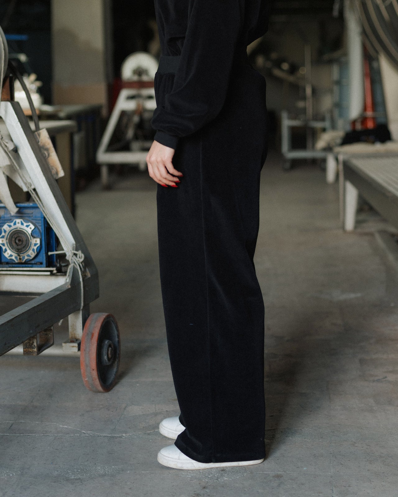 Tre Sweatpants - Organic Cotton Velour - Black