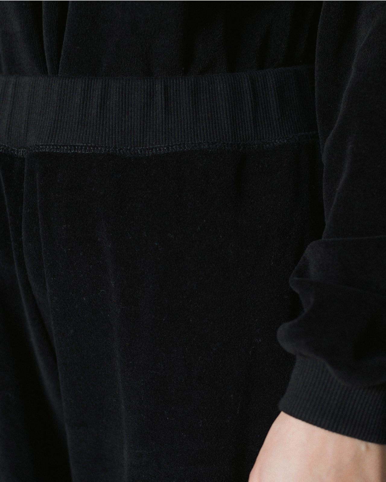Tre Sweatpants - Organic Cotton Velour - Black