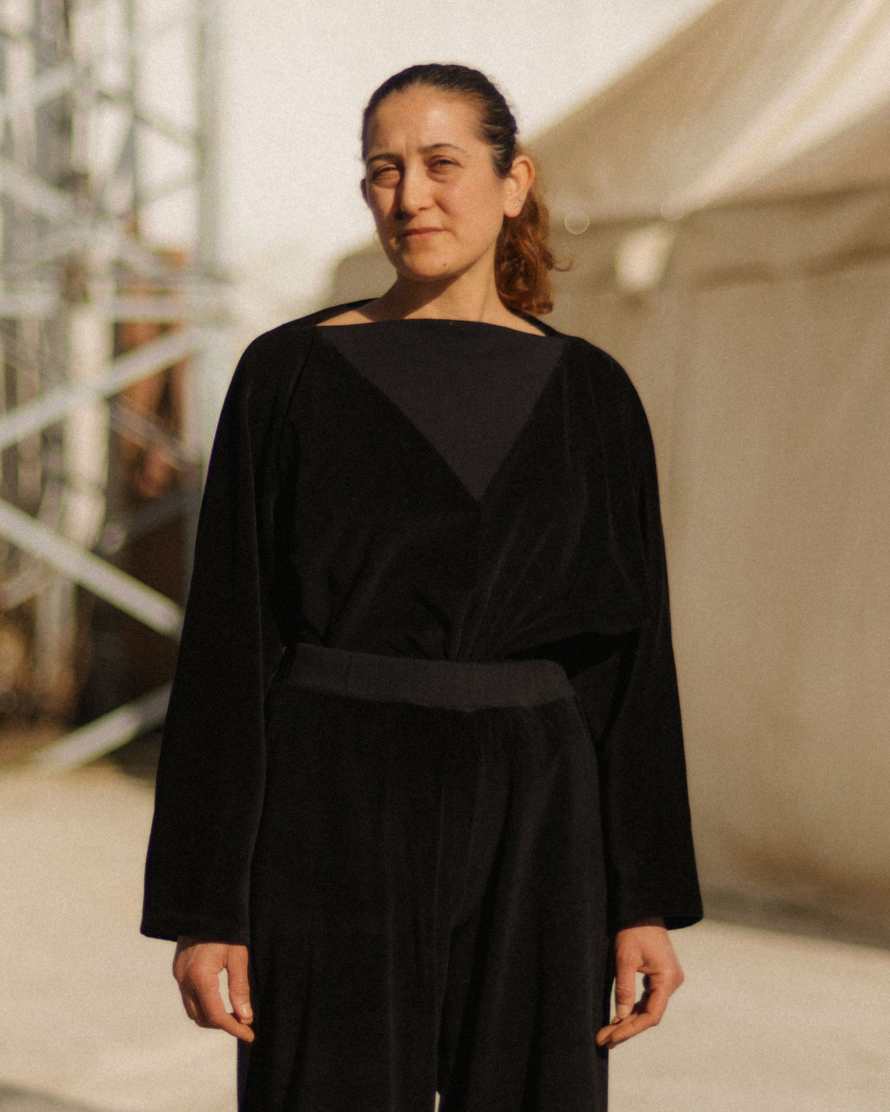 Tre Sweatshirt - Organic Cotton Velour - Black