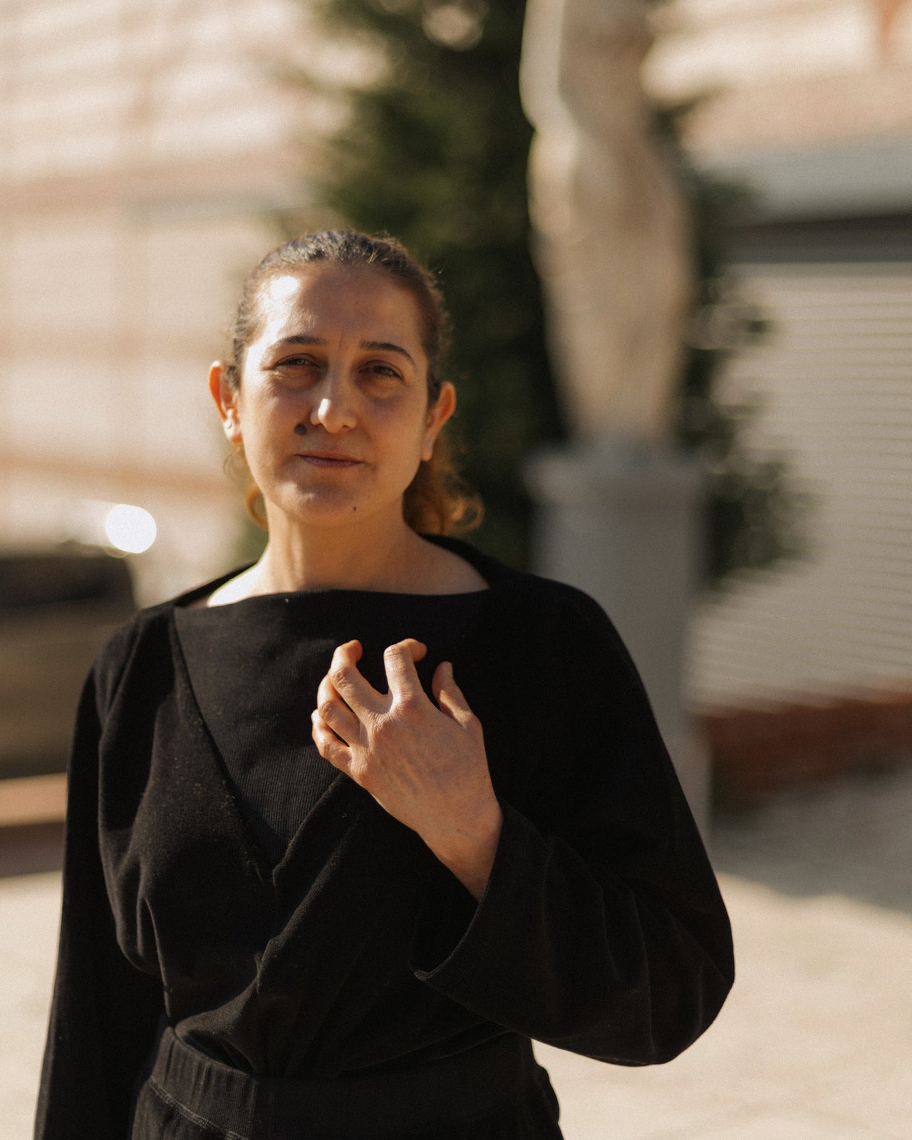 Tre Sweatshirt - Organic Cotton Velour - Black