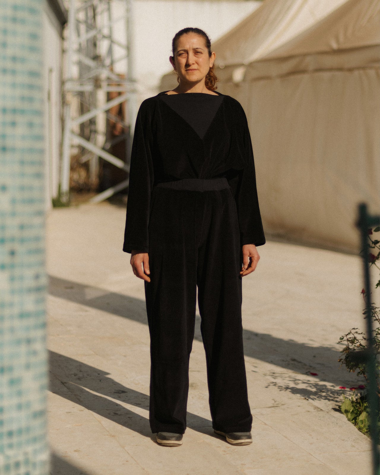 Tre Sweatshirt - Organic Cotton Velour - Black