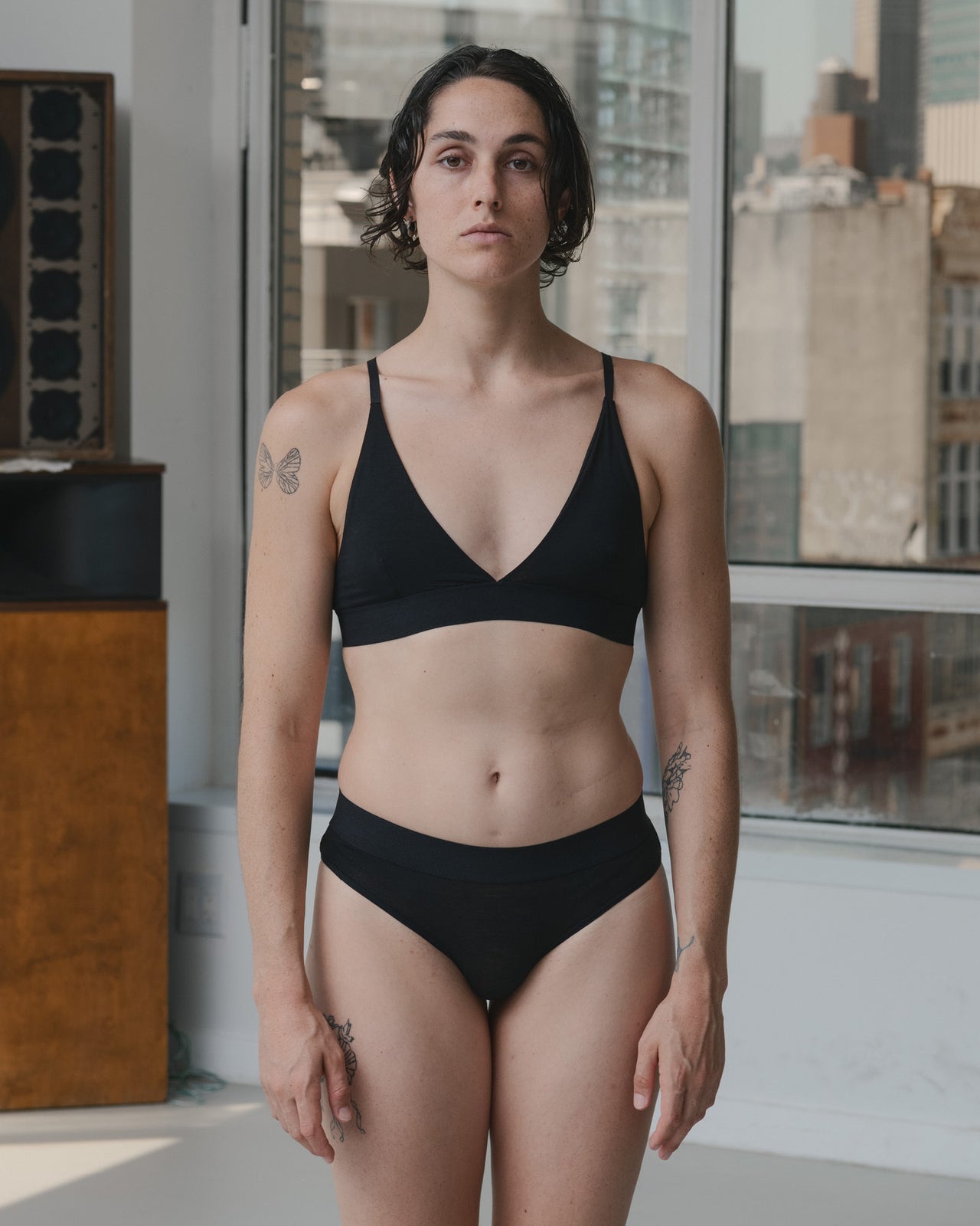 Triangle Bra - Bamboo Lyocell - Black