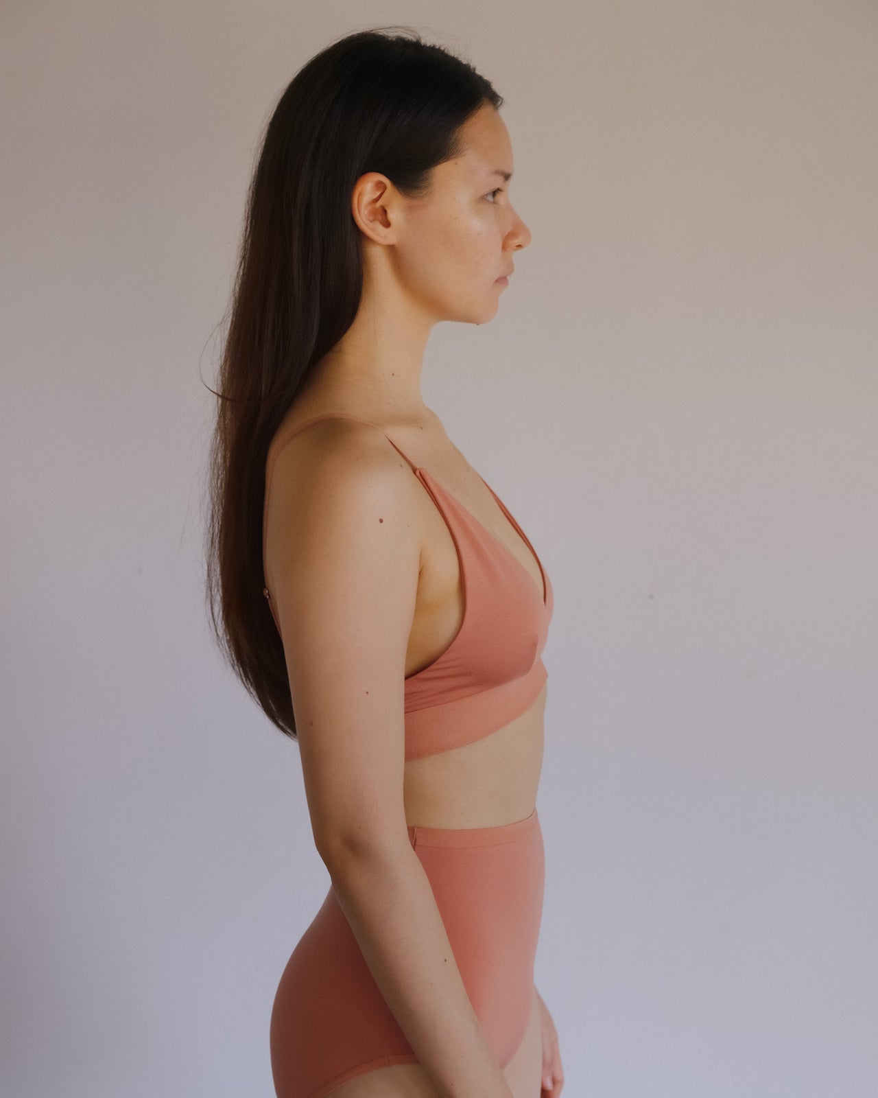 Triangle Bra - Bamboo Lyocell - Branch Terracotta