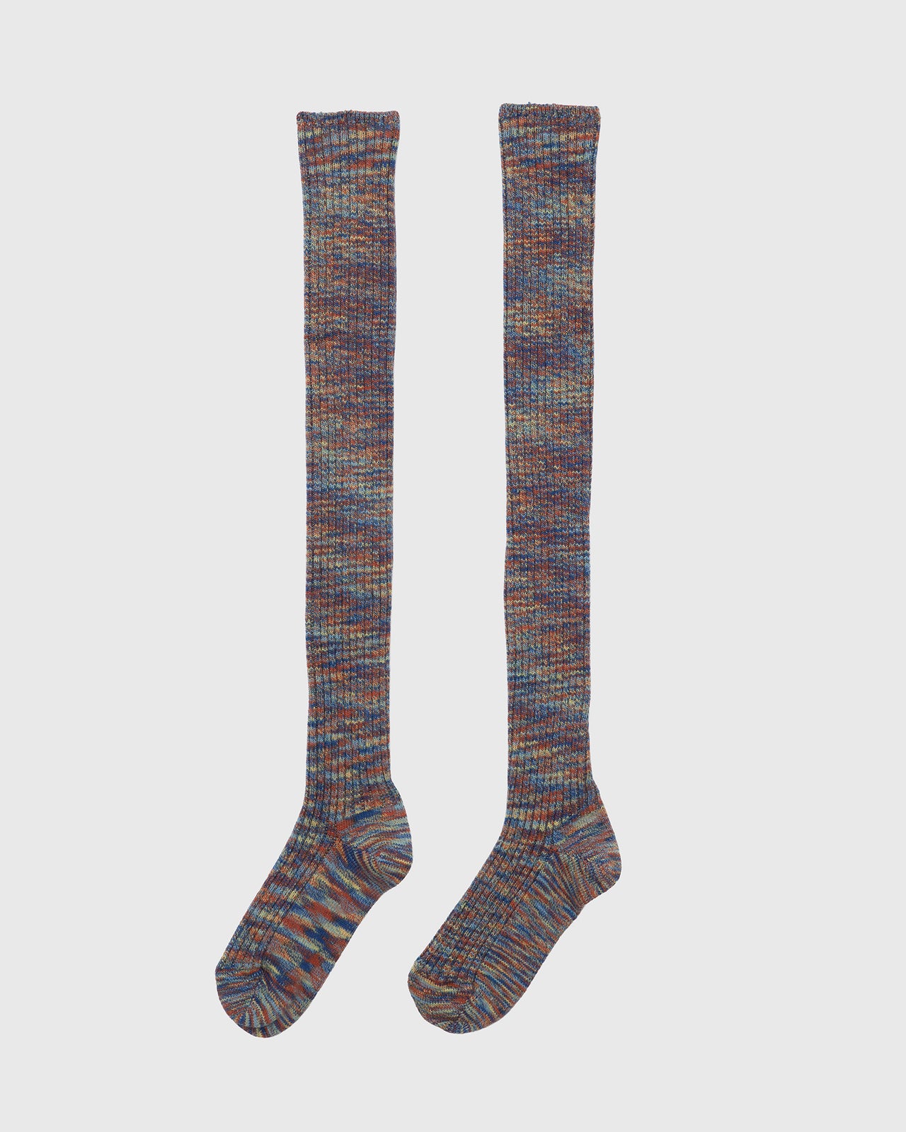 Twist Overknee Socks - Organic Cotton Rib - Multicoloured
