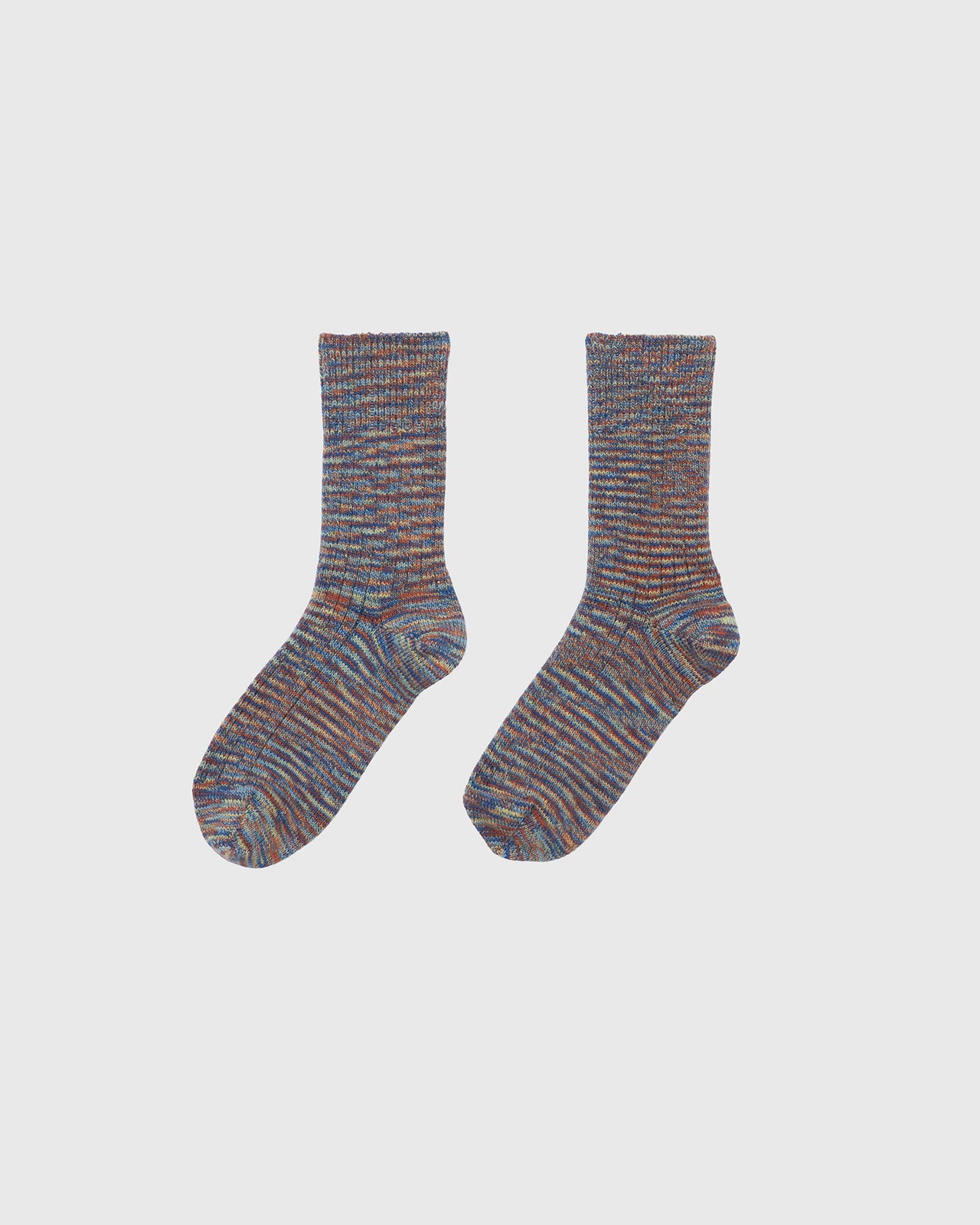 Twist Overankle Socks - Organic Cotton Rib - Multicoloured