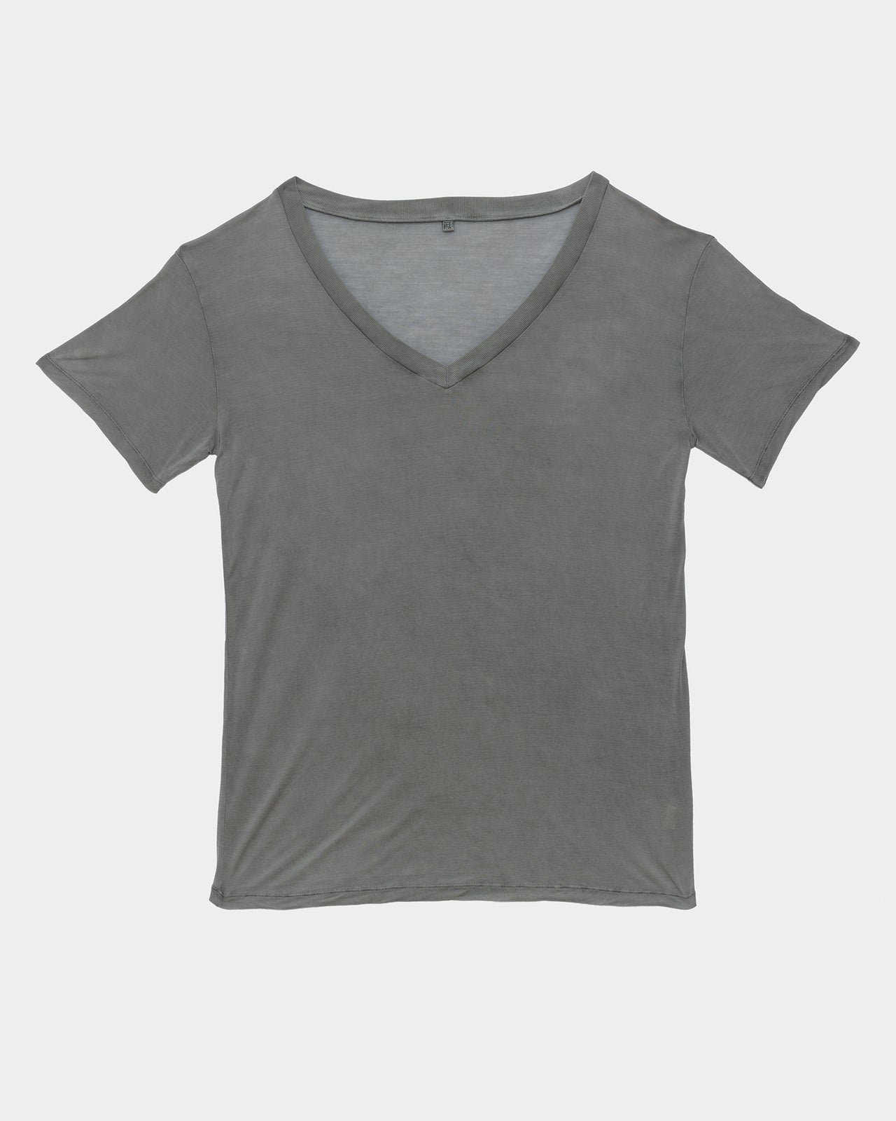 V Neck Tee Shirt - Bamboo Lyocell - Gilda Grey