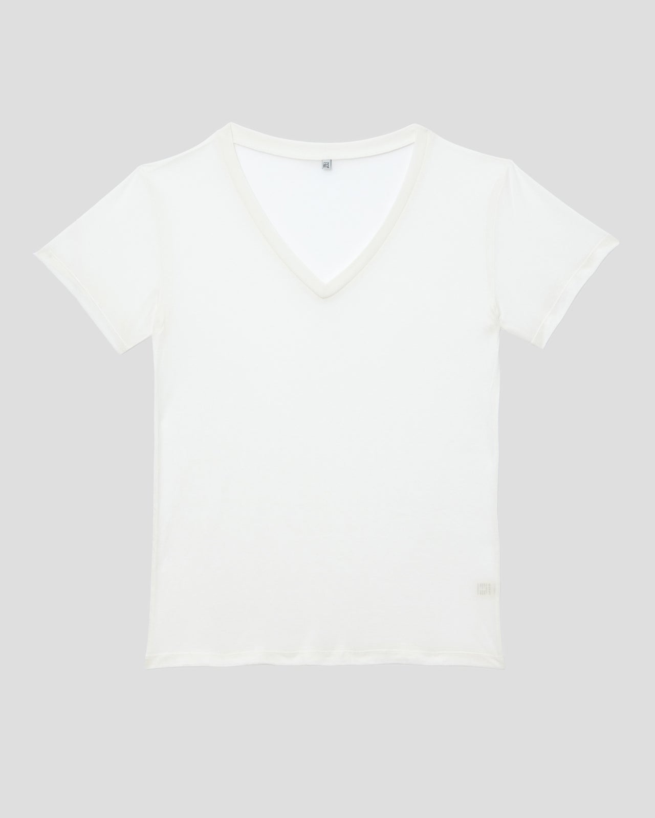 V Neck Tee Shirt - Bamboo Lyocell - Undyed