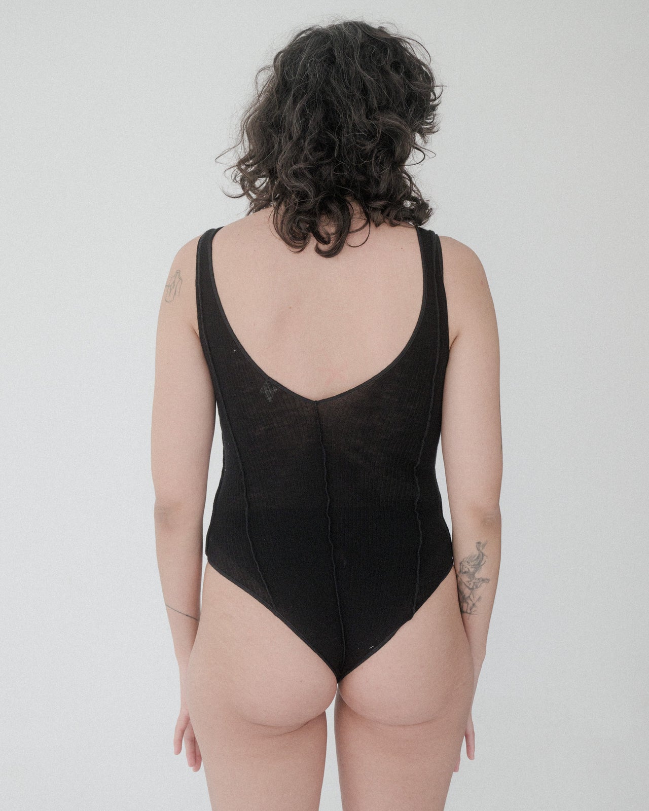 Vein Body - Fine Wool Rib - Black