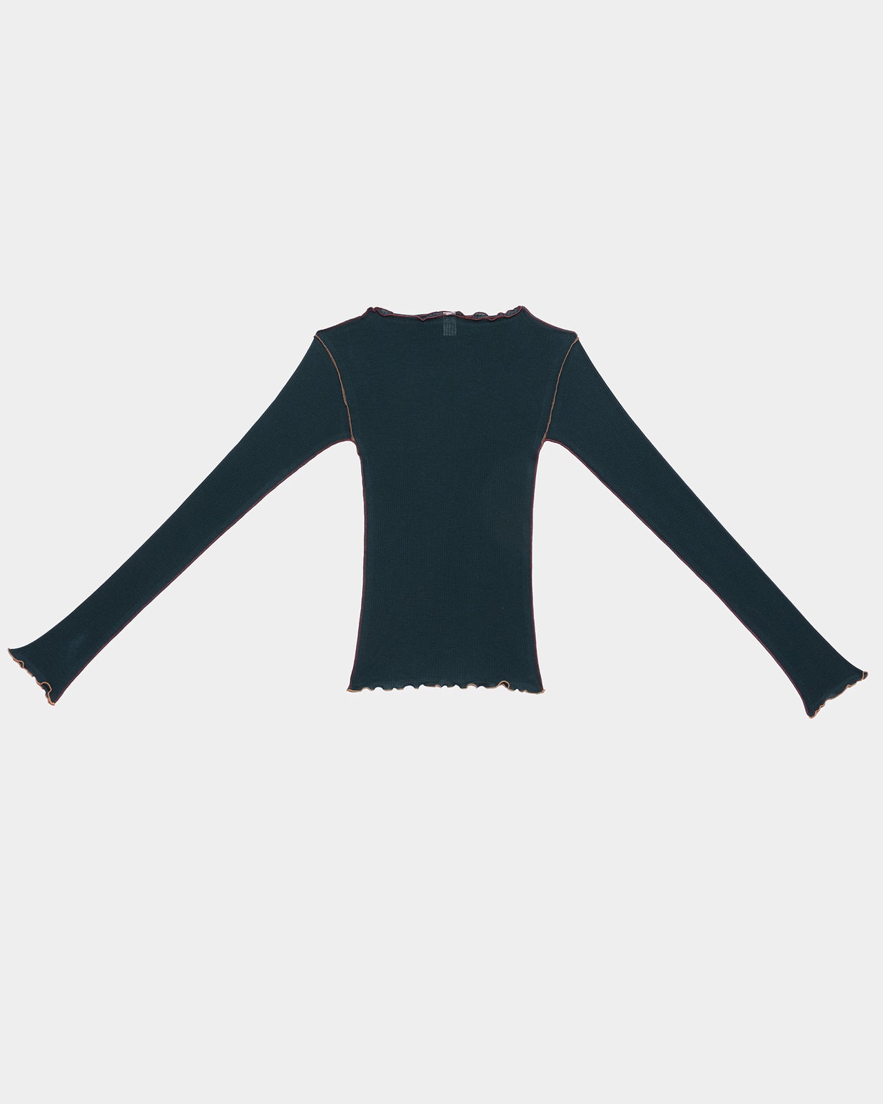 Vein Long Sleeve Tee - Organic Cotton Rib - Hirsu Green