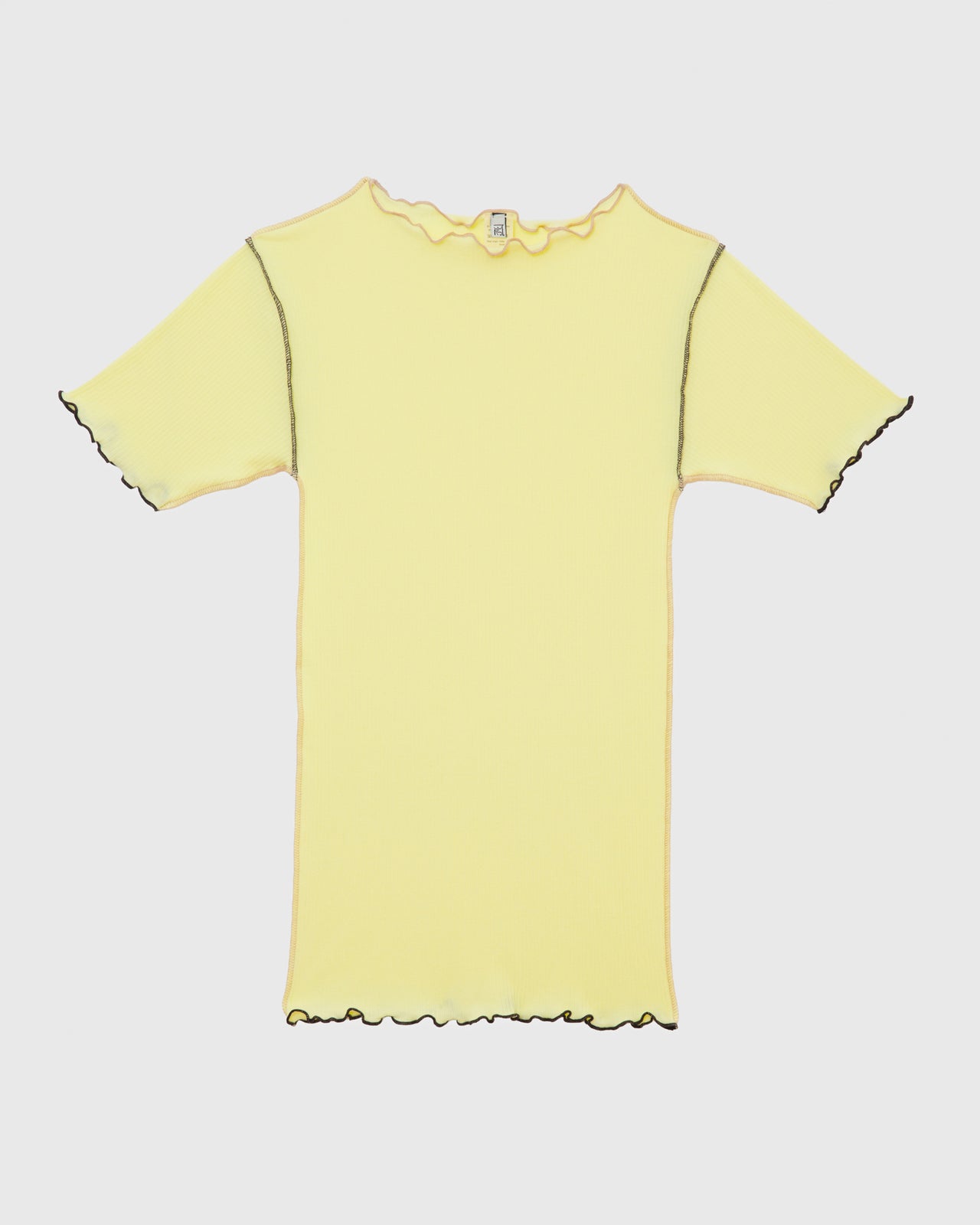 Vein Tee Shirt - Fine Organic Cotton Rib - Iguacu Lime