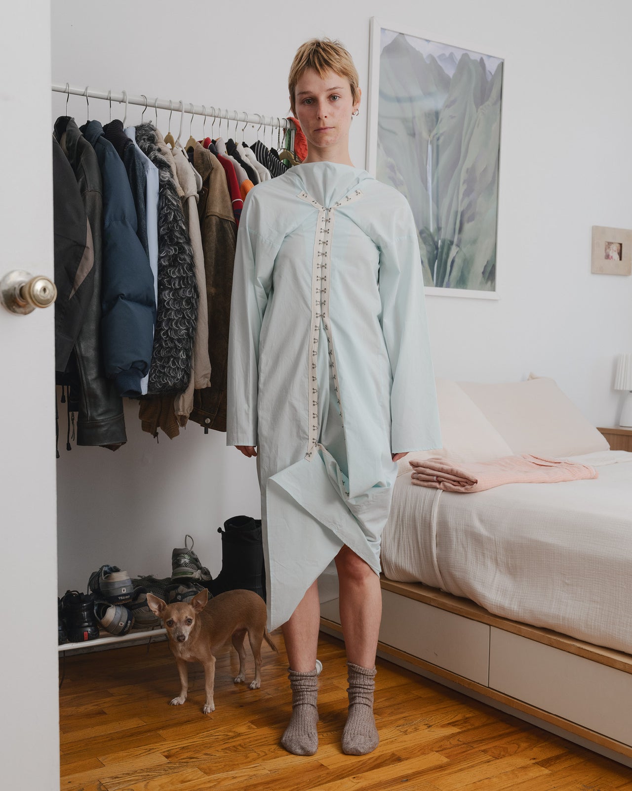 Viag Dress - Organic Cotton Poplin - Kal Mint