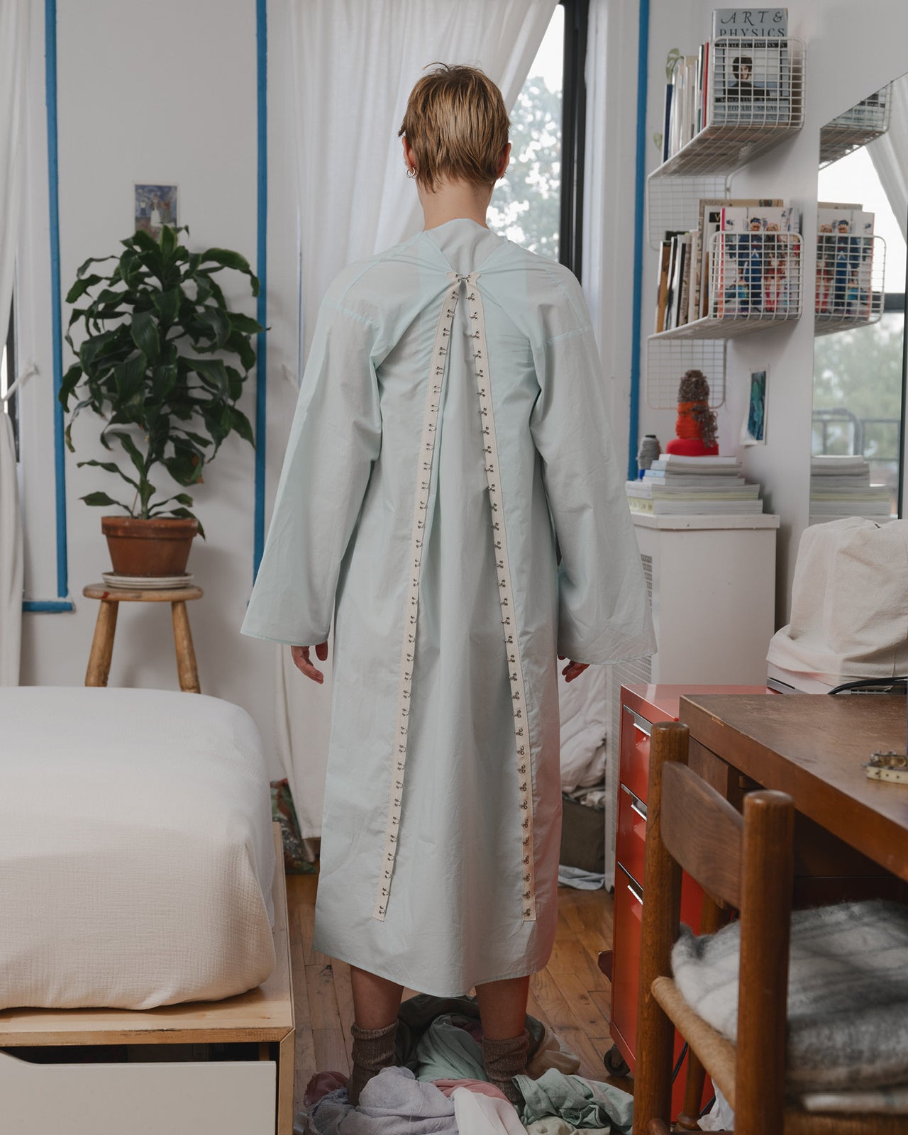 Viag Dress - Organic Cotton Poplin - Kal Mint