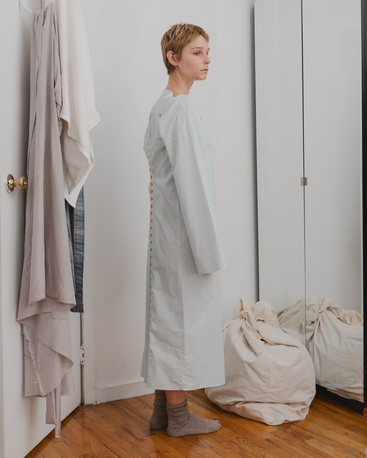 Viag Dress - Organic Cotton Poplin - Kal Mint