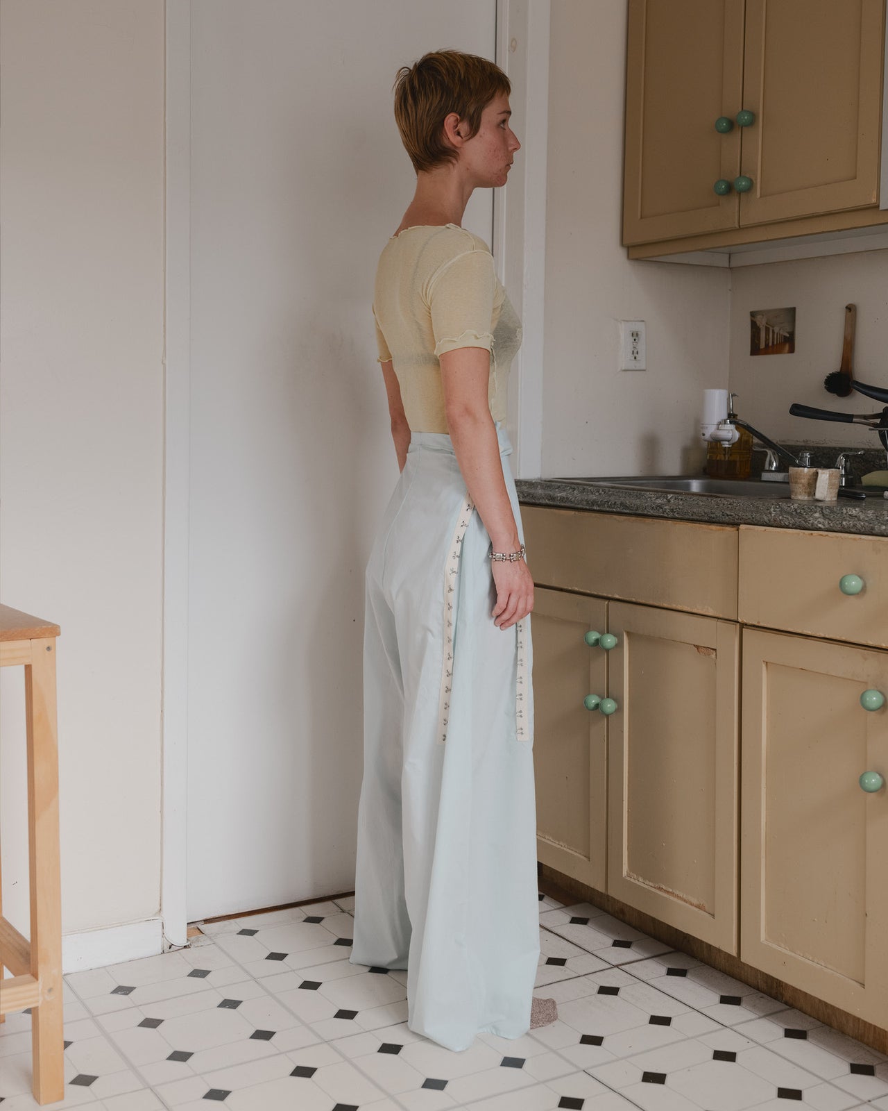 Viag Pants - Organic Cotton Poplin - Kal Mint