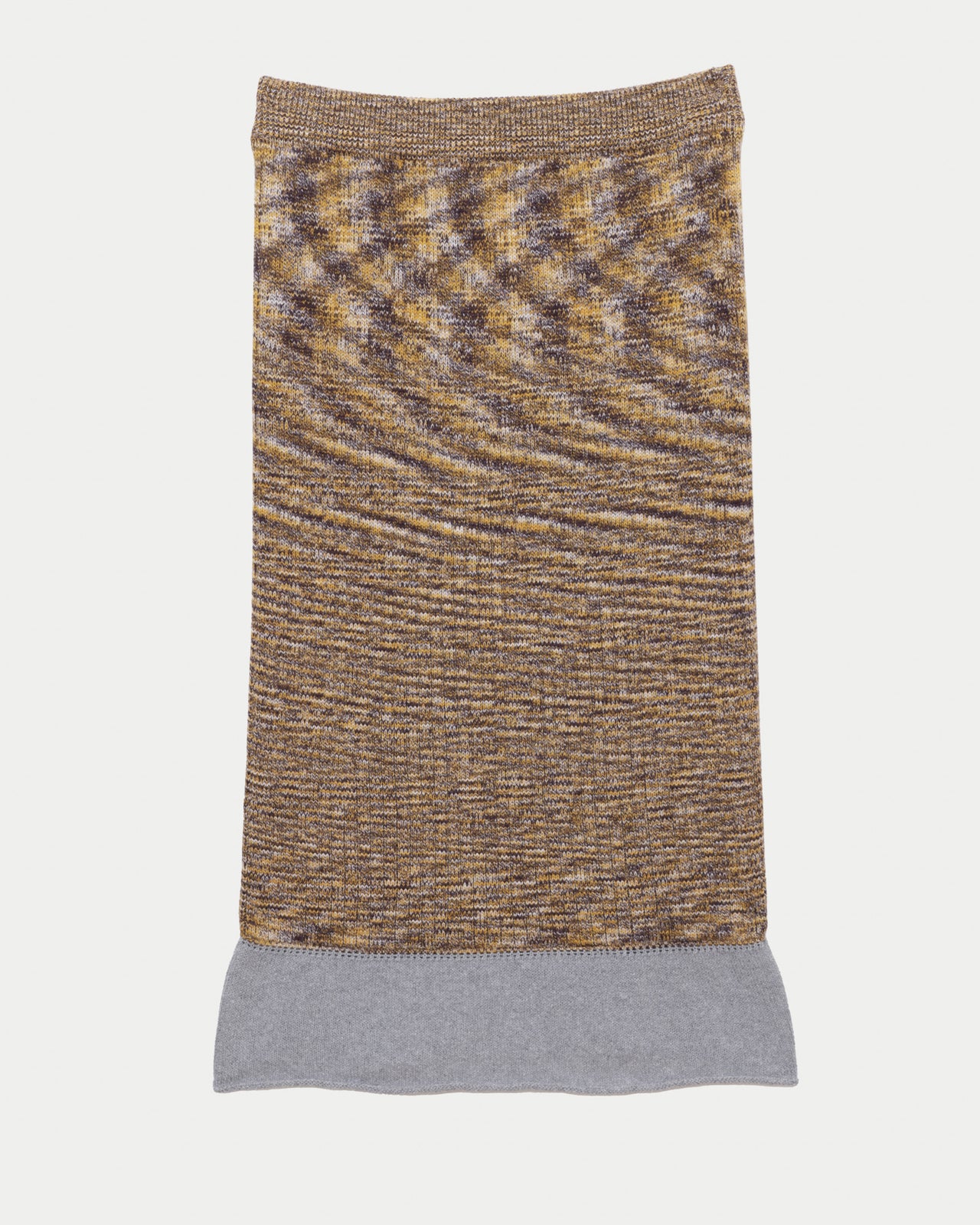 Waste Skirt - Organic Cotton  Rib Knit - Brown Melange
