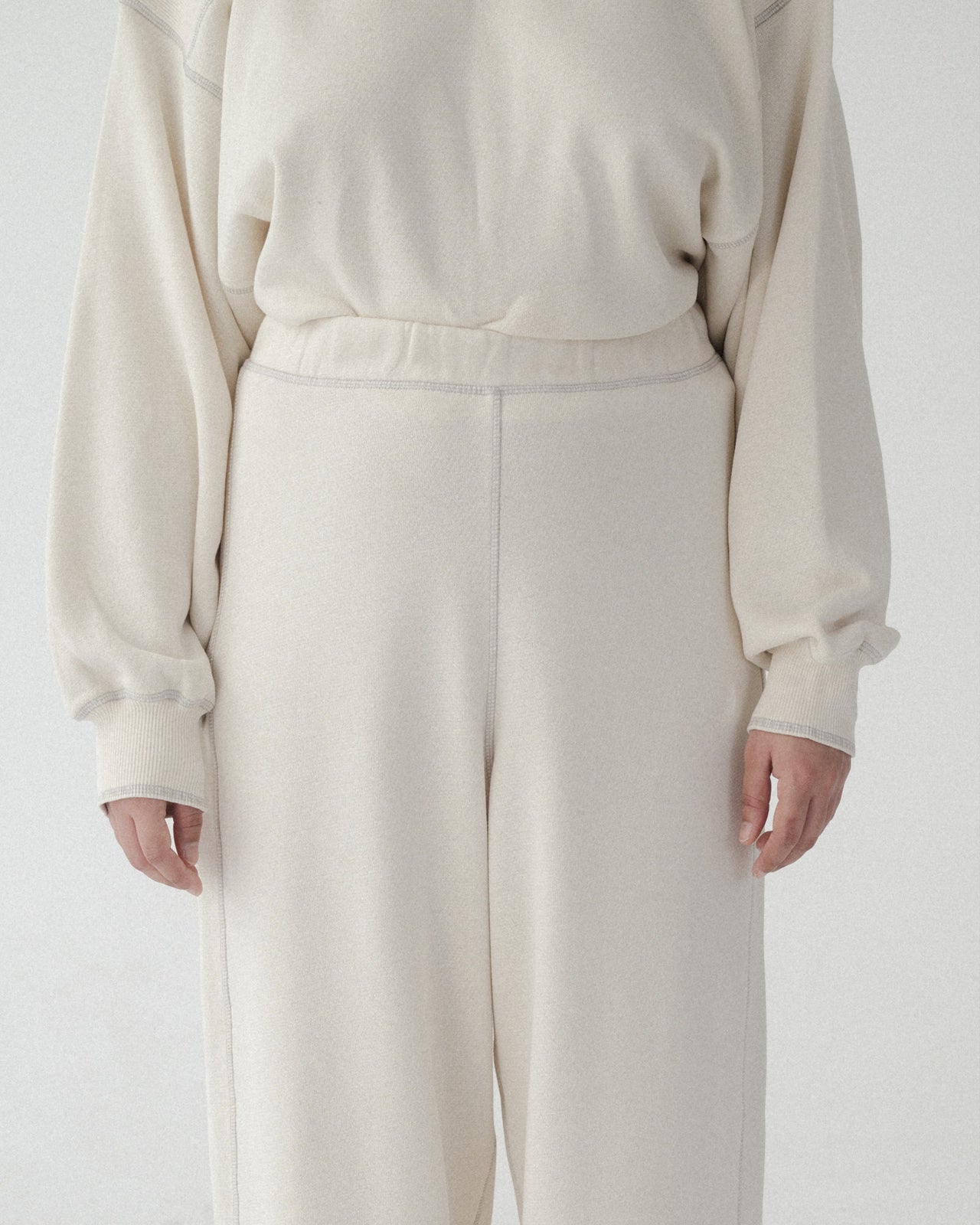 Way Boat Sweatshirt - Regenerative Cotton Rib - Undyed / Path Grey