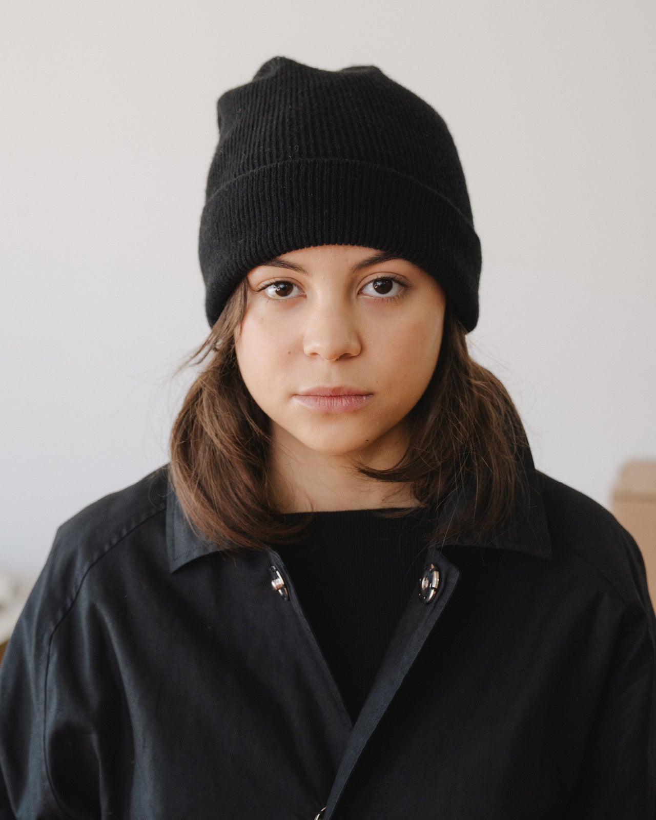 Whit Beanie - Recycled Cashmere - Black