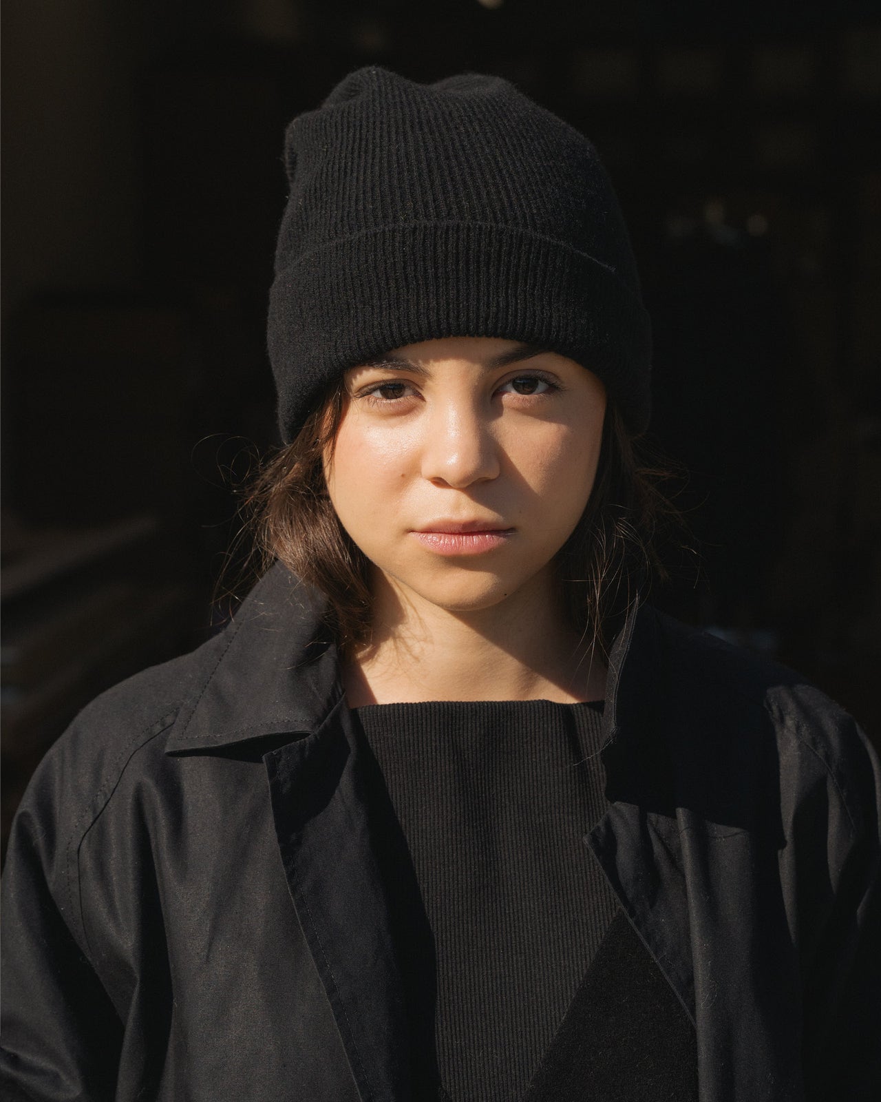 Whit Beanie - Recycled Cashmere - Black