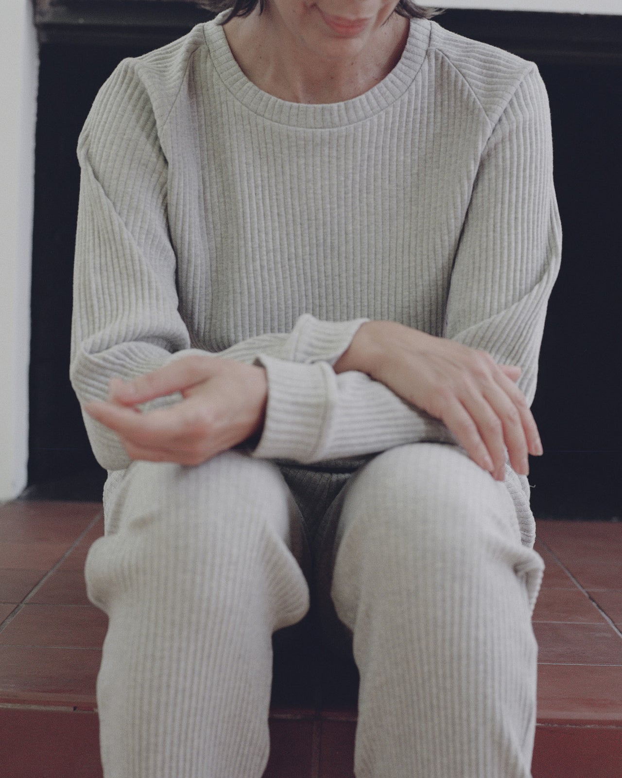 Basic Sweatshirt - Fleece Rib - Grey Melange