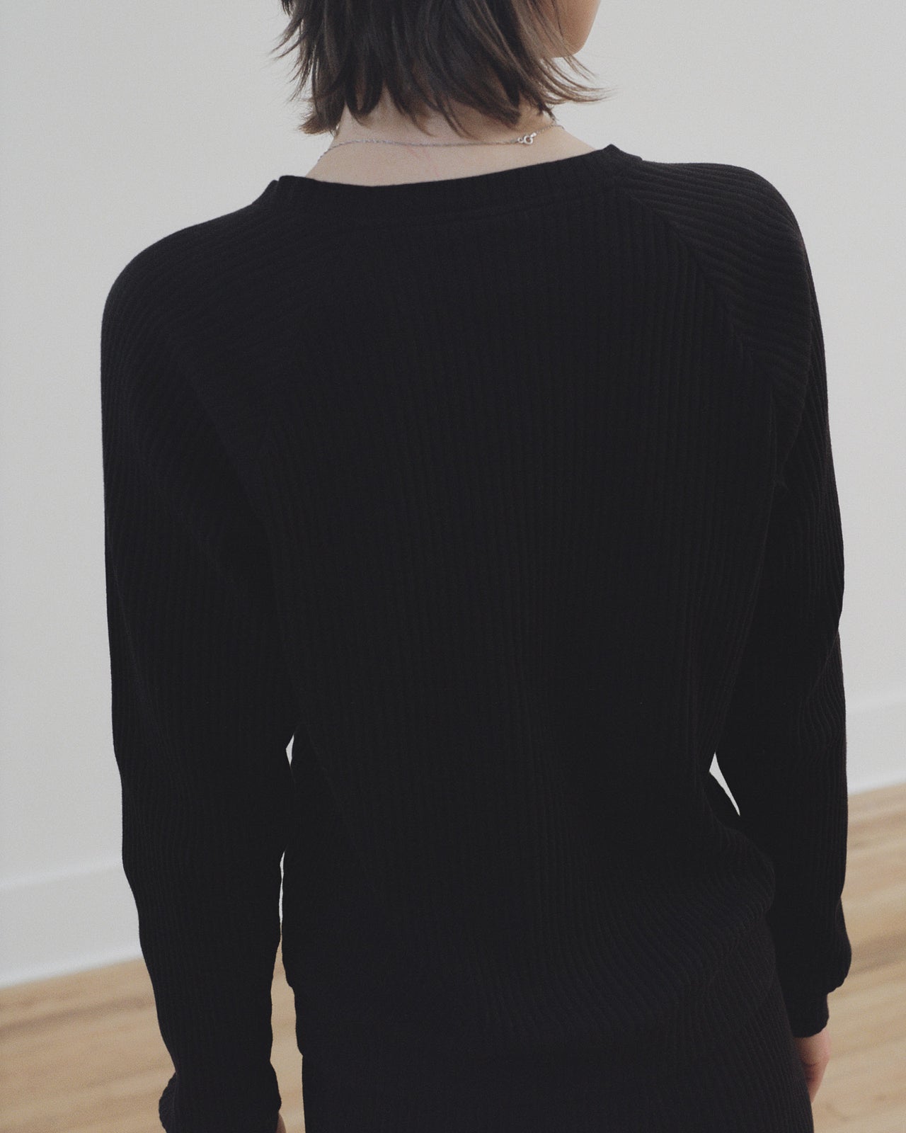 Basic Sweatshirt - Fleece Rib - Black