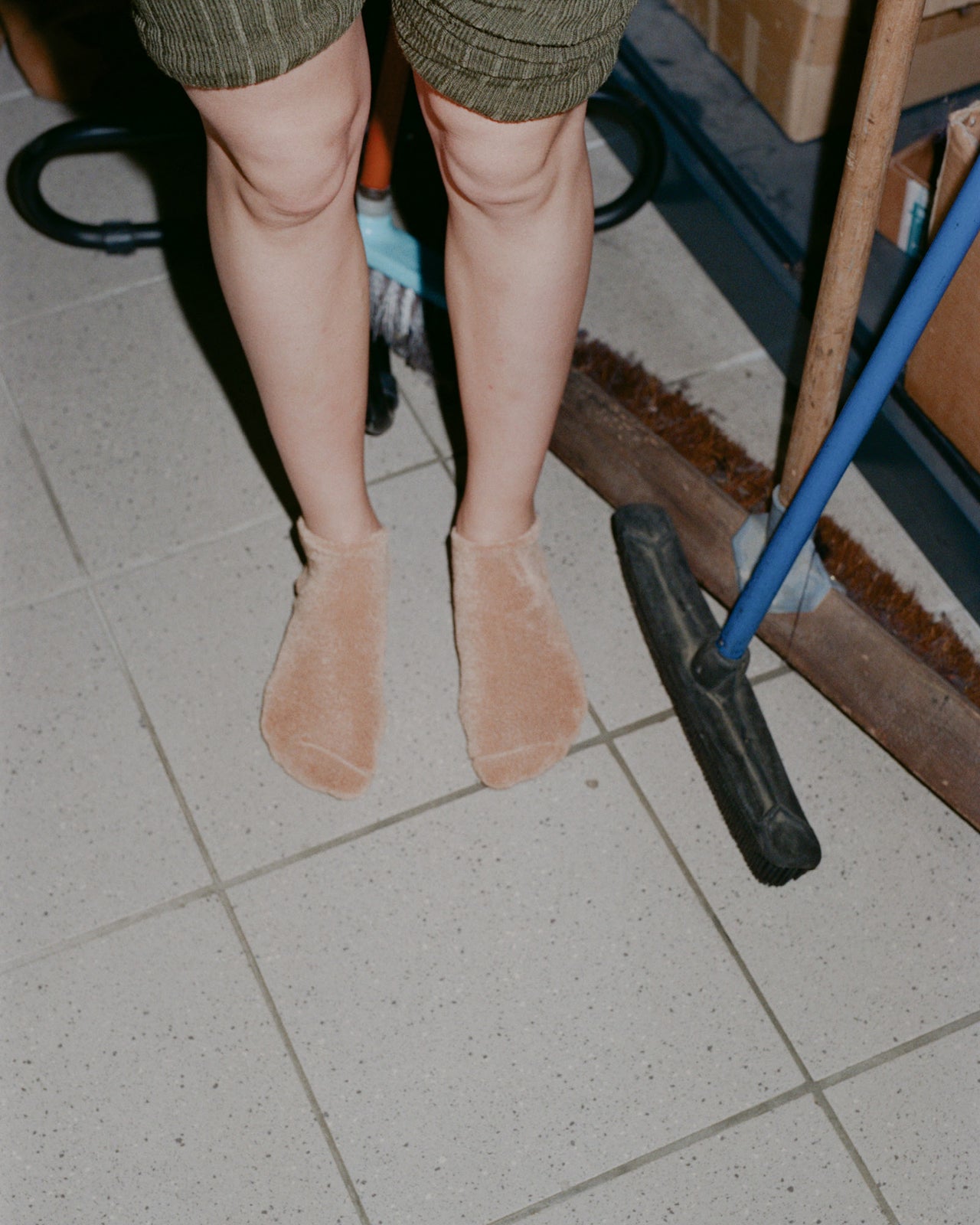 Buckle Ankle Socks - Longstaple Cotton - Brown Melange - WT22