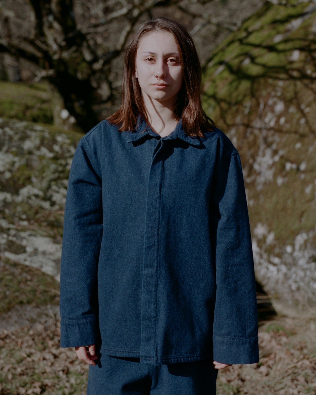 Indre Jacket - Brushed Denim - Dark Blue - WT22