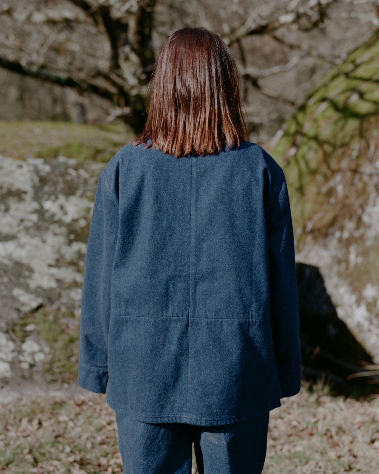Indre Jacket - Brushed Denim - Dark Blue - WT22