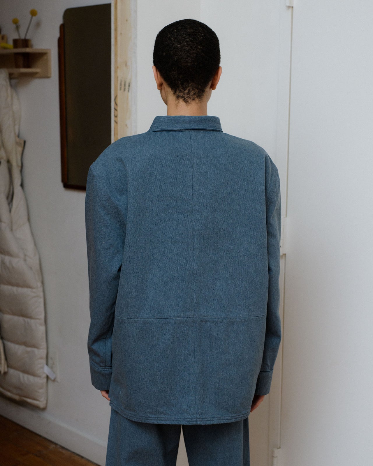 Indre Jacket - Recycled Cotton - Grey/Blue - AU22