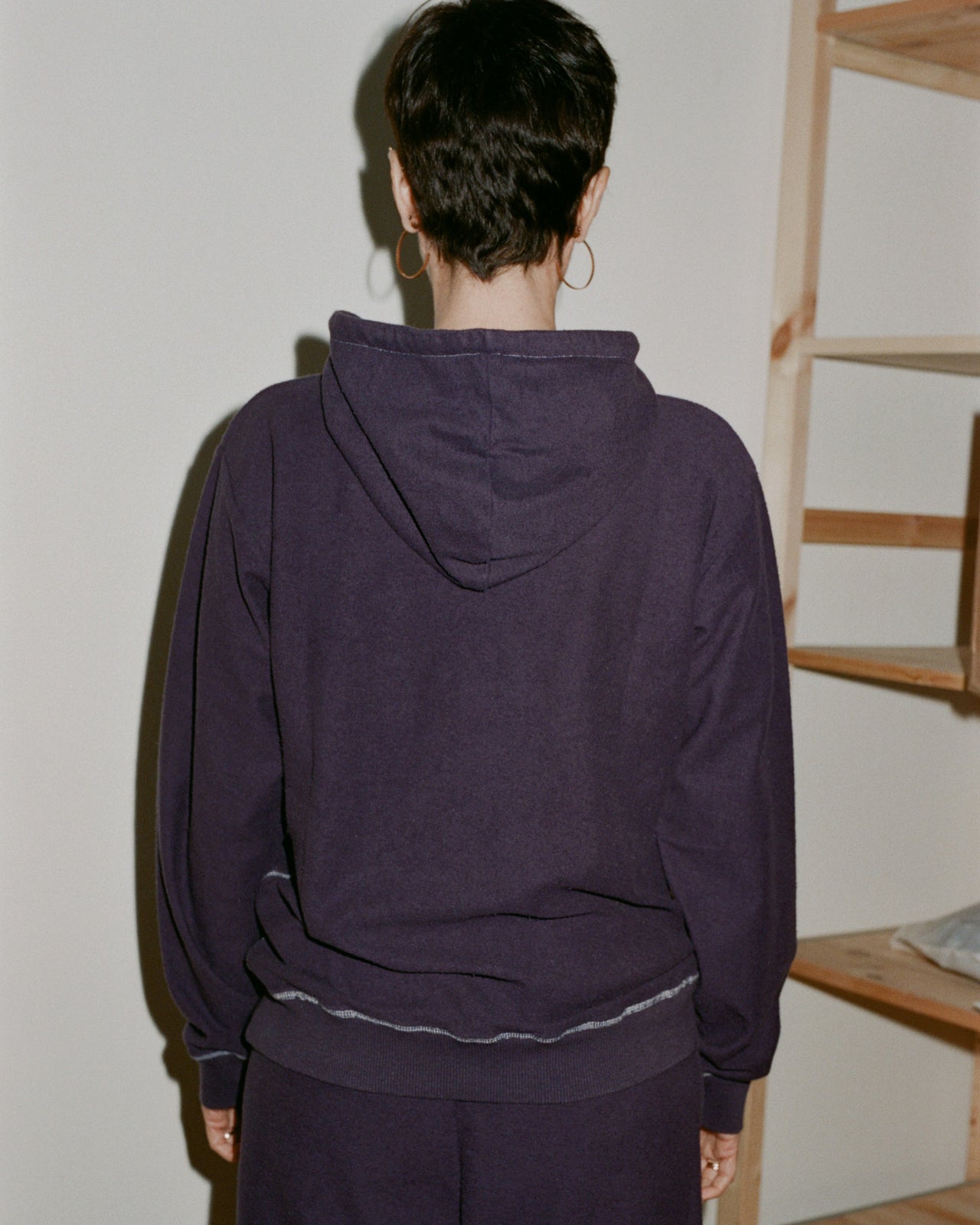 Navu Hoodie - Reversed Fleece - Navy - WT22