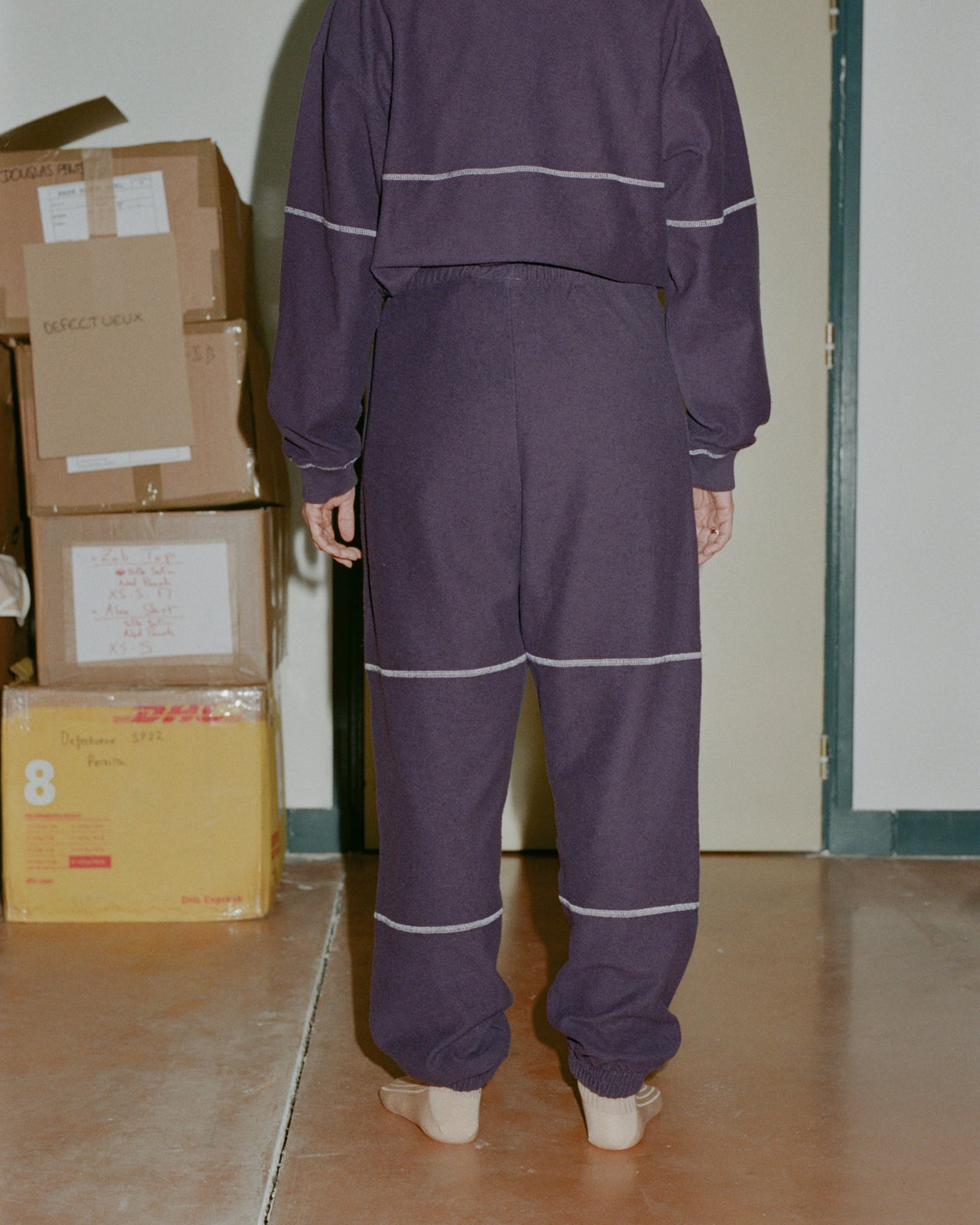 Navu Sweat Pants - Reversed Fleece - Navy - WT22