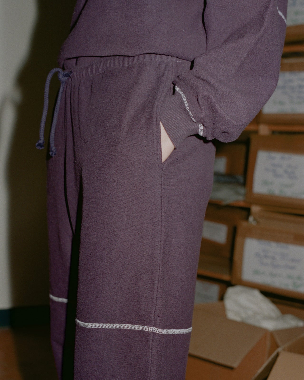 Navu Sweat Pants - Reversed Fleece - Navy - WT22