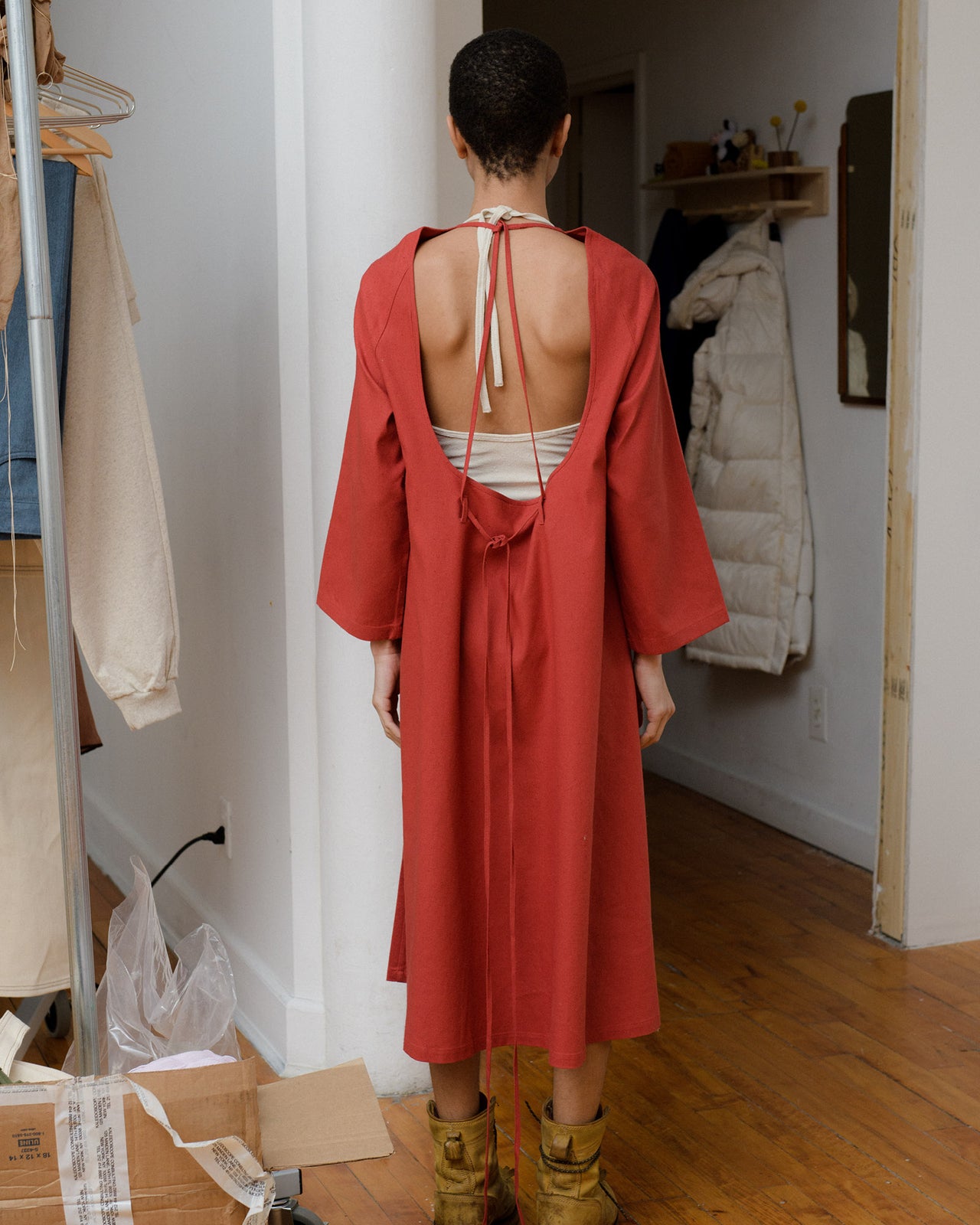 Otay Longsleeve Dress - Wild Silk - Rubia Red - AU22