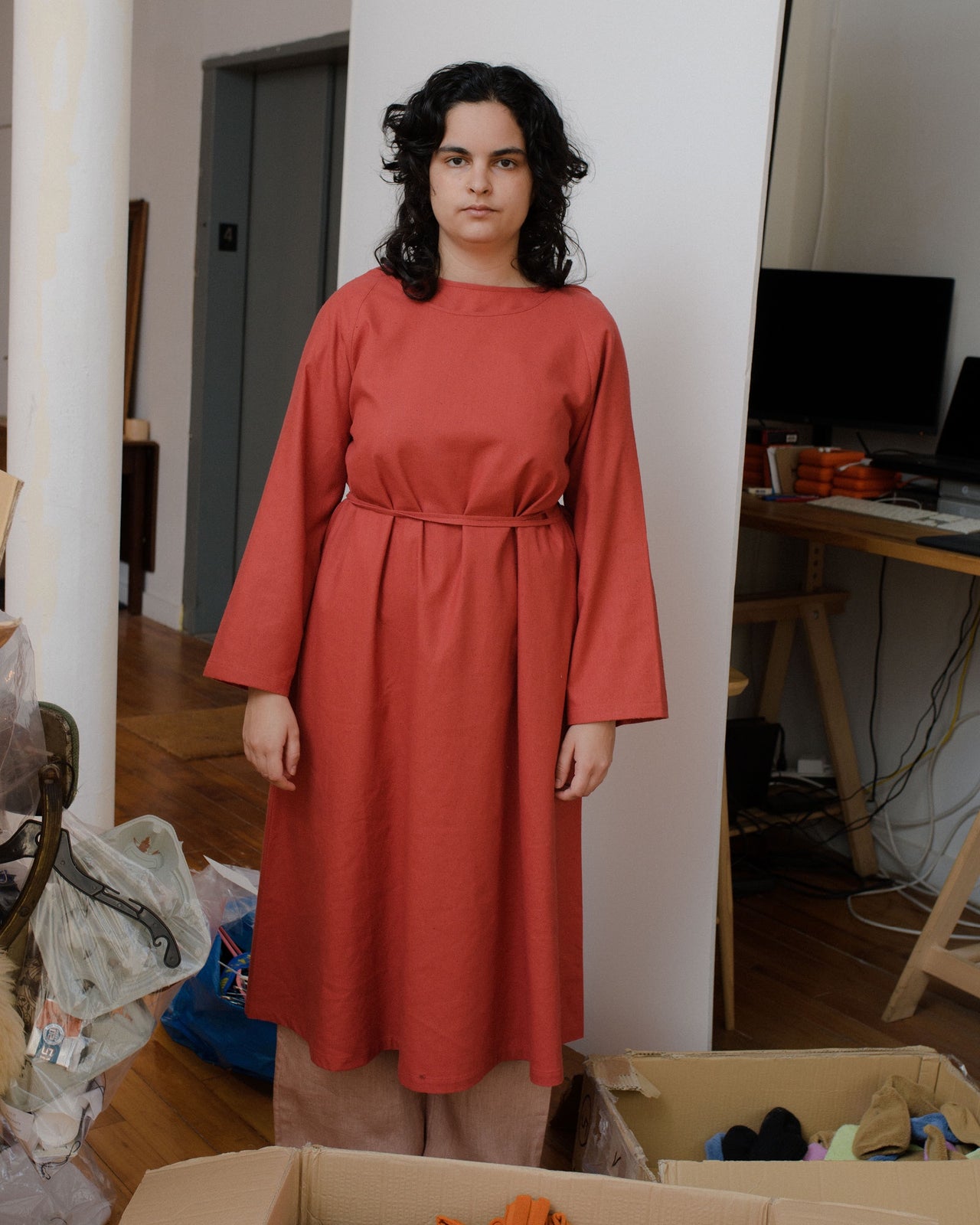 Otay Longsleeve Dress - Wild Silk - Rubia Red - AU22