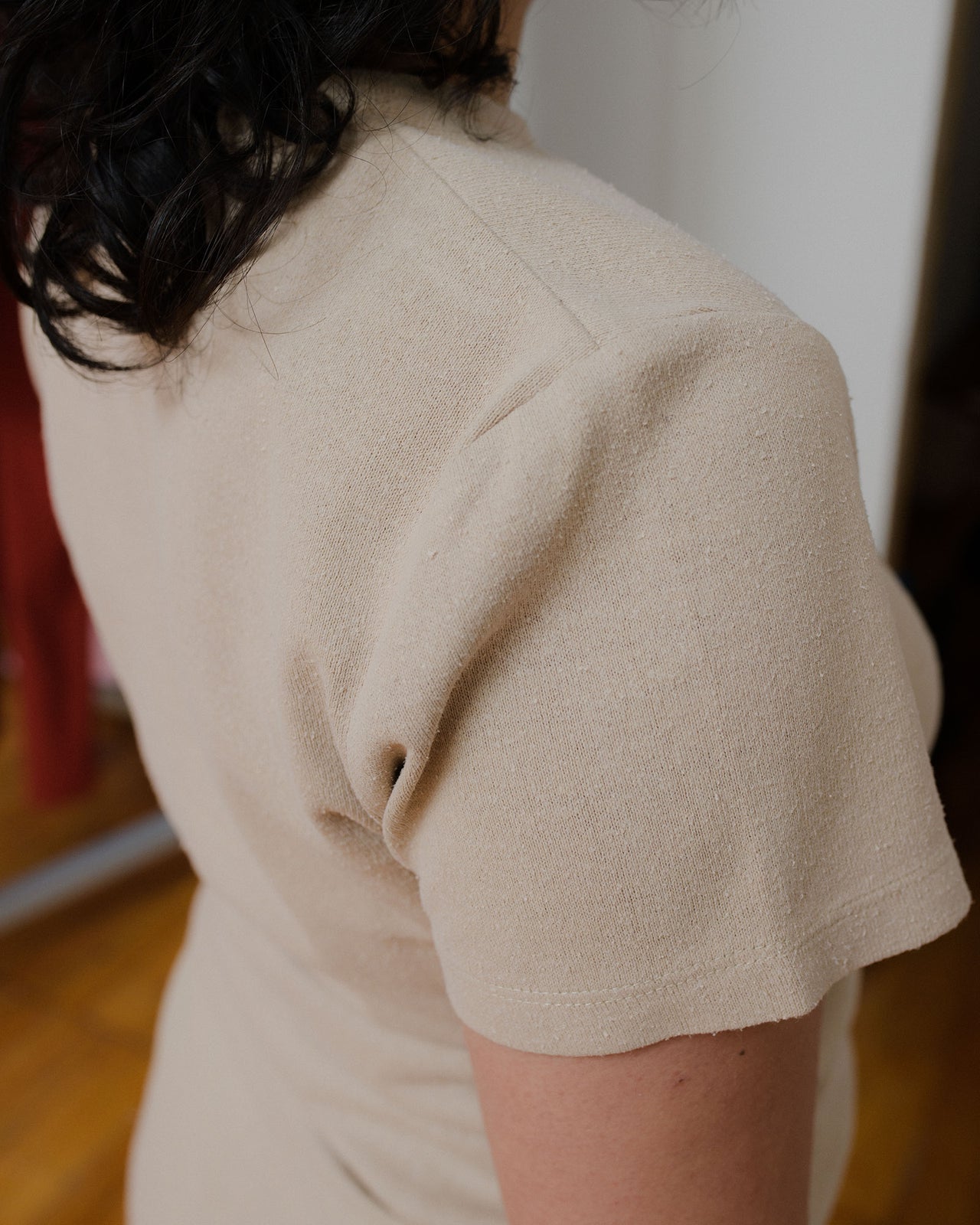 Silk Tee Shirt - Wild Silk Jersey - Acacia Brown