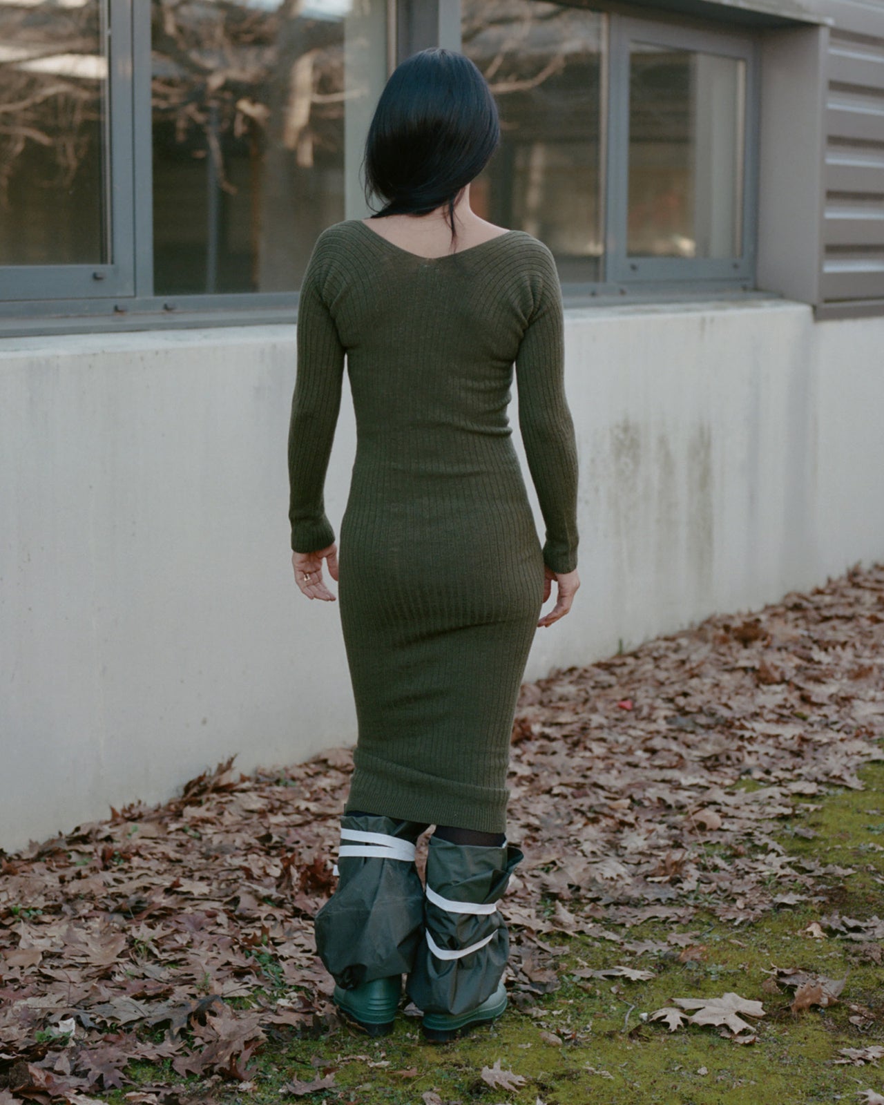 Tights Dress - Fine Merinos - Selva Green - WT22