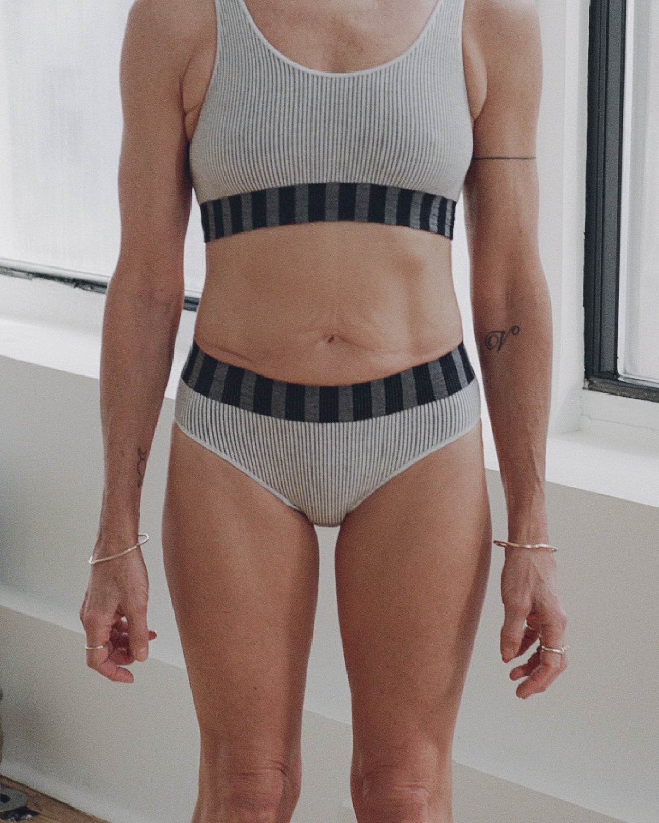 Seamless Bell Pants - Seamless Rib - Stripe