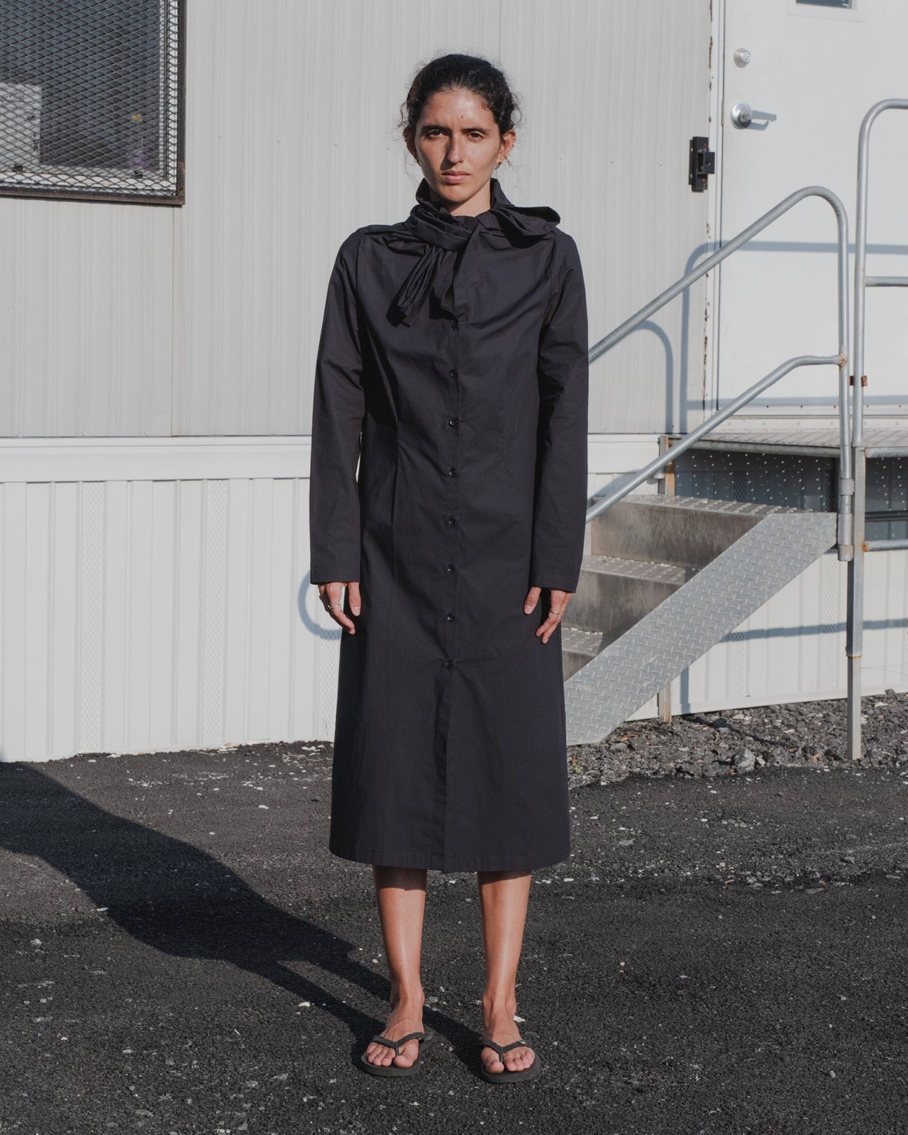 Lake Dress - Cotton Voile - Black - SU21