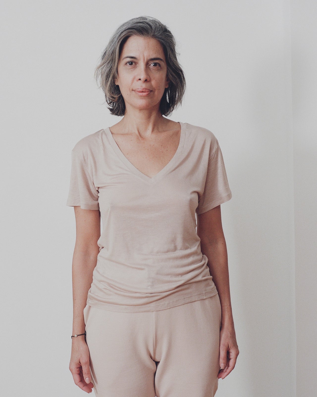 V Neck Tee - Bamboo Jersey - Haptic