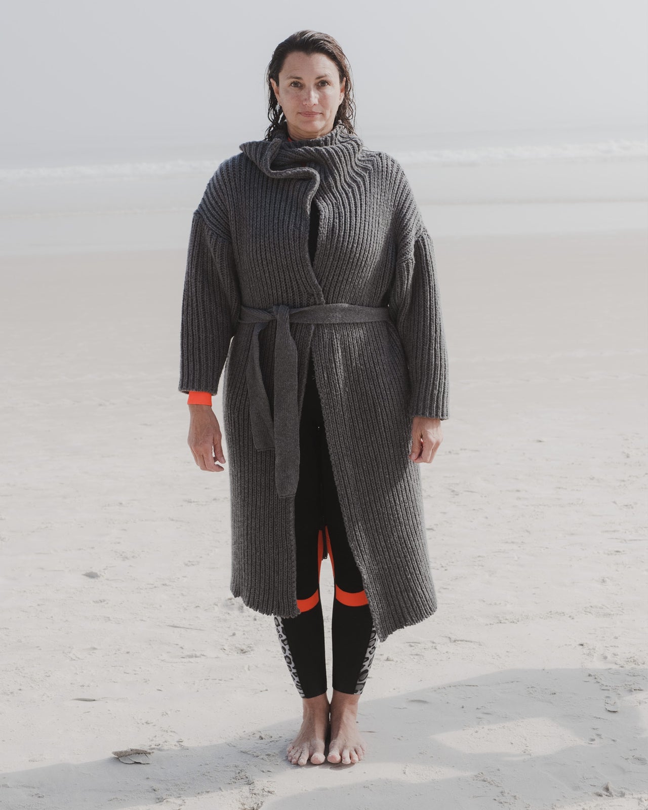 Mea Coat - Eco Wool - Dark Grey Melange - WT21