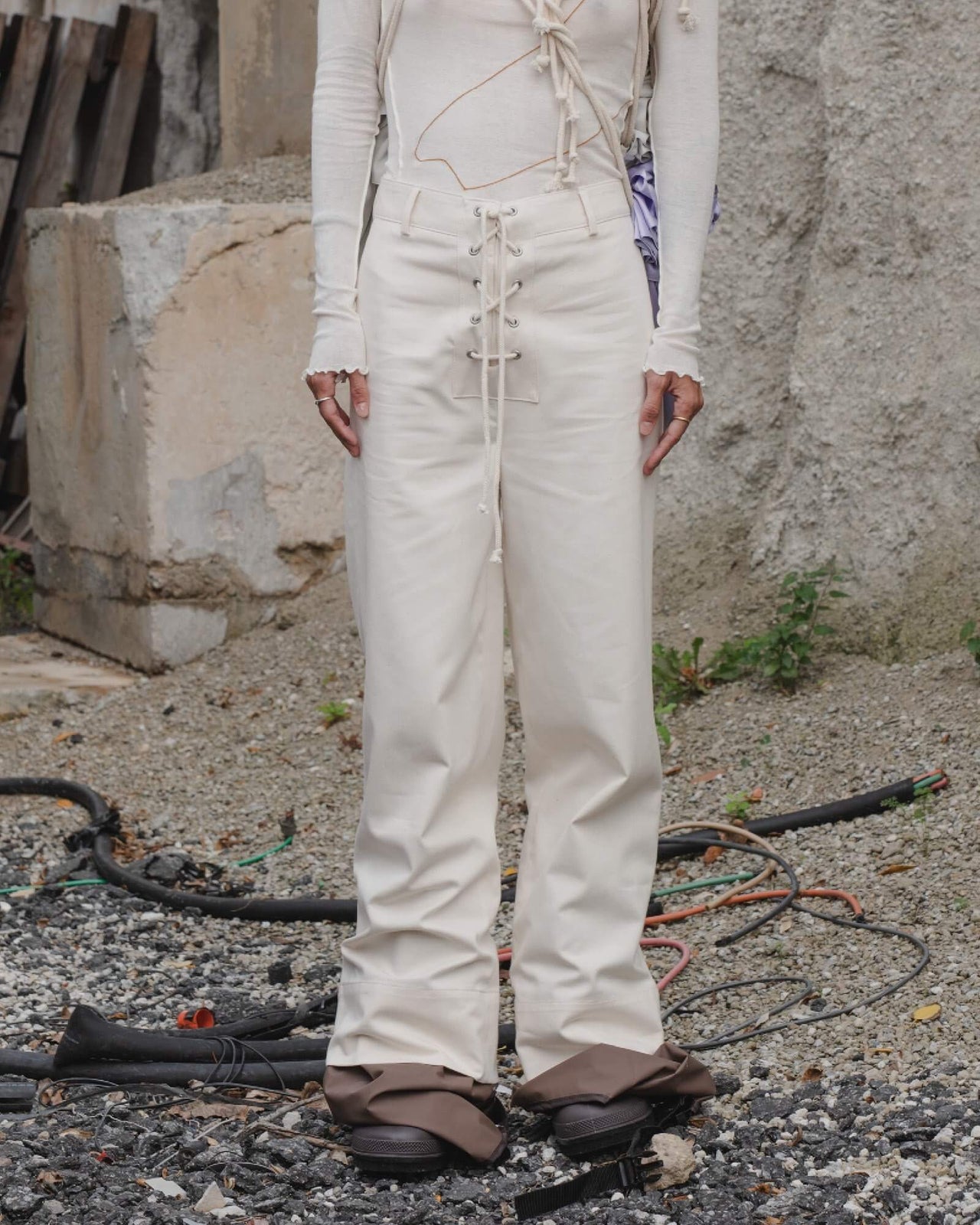 Bayou Pant - Denim - Ecru - SU21