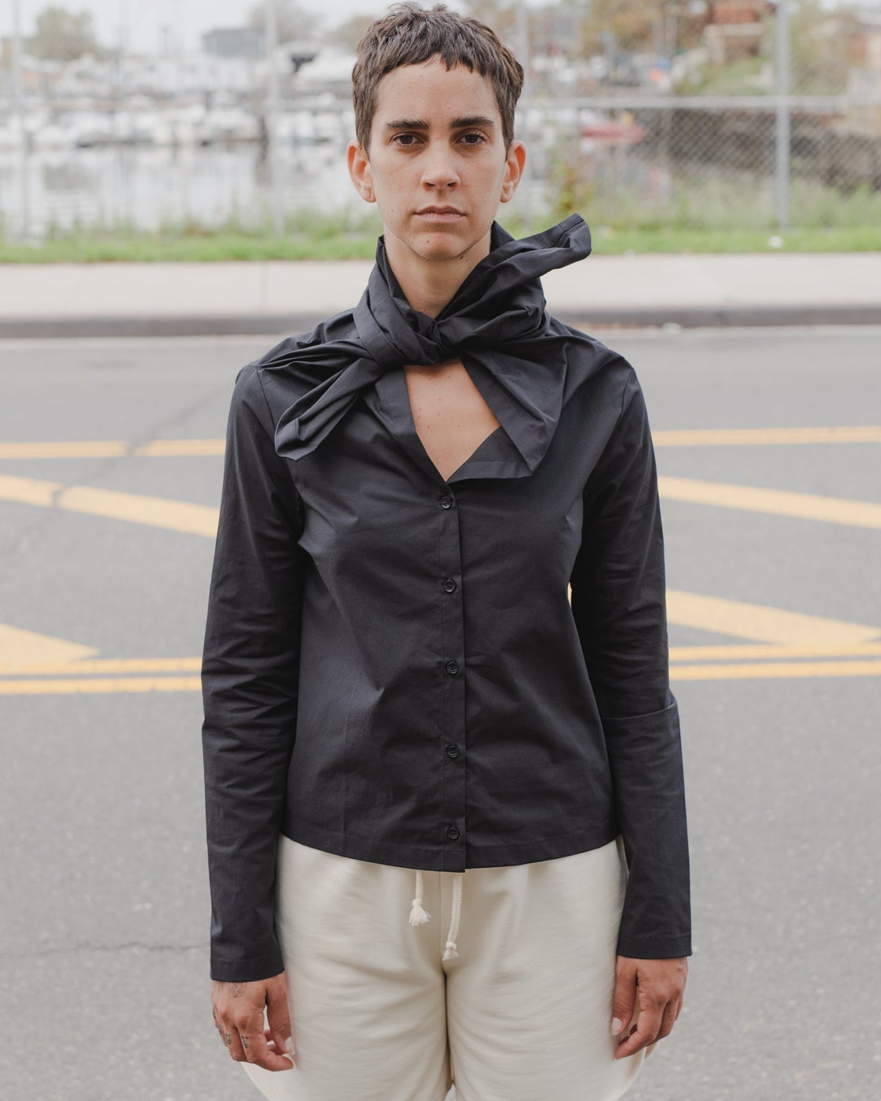 Lake Shirt - Cotton Voile - Black - SU21