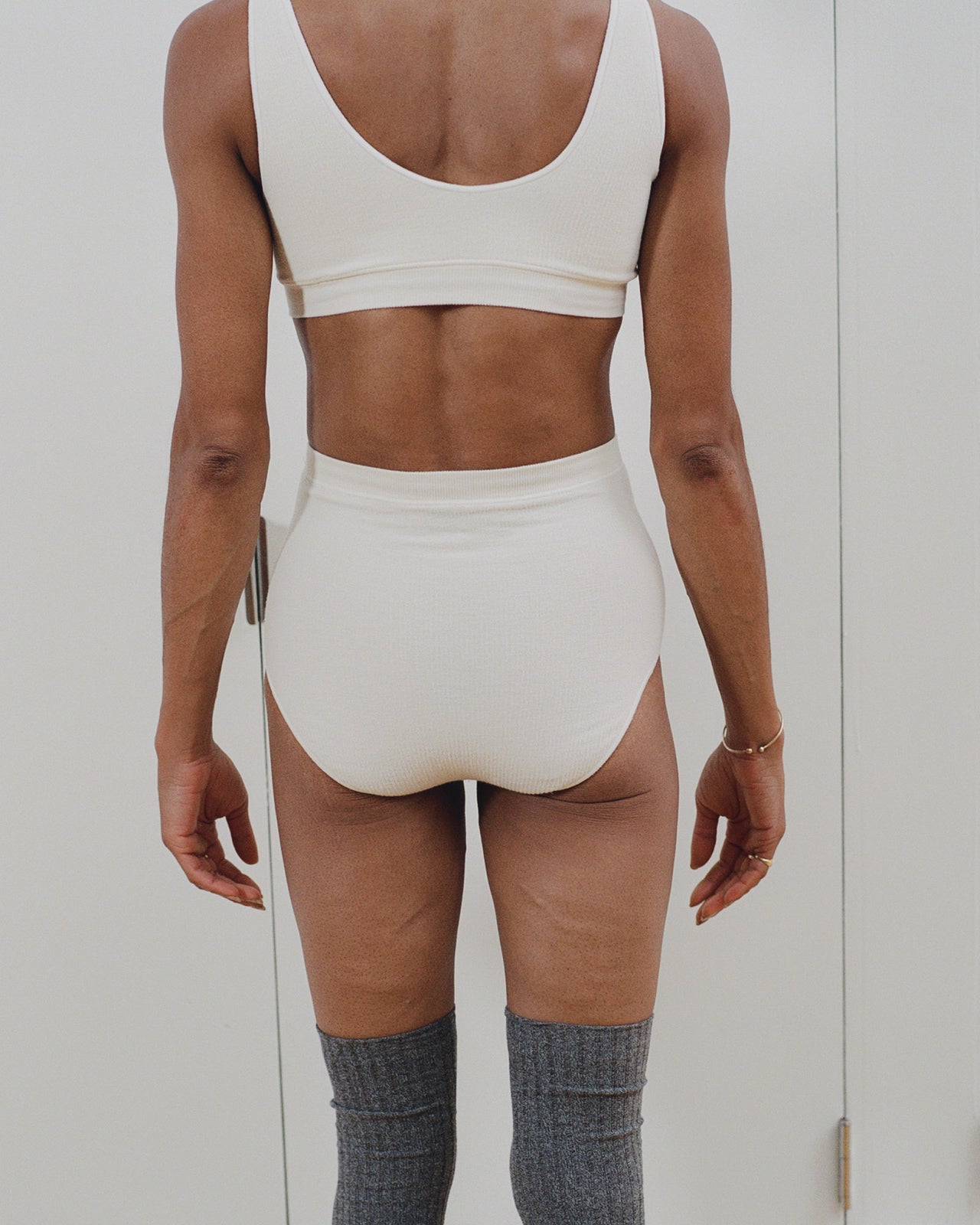 Aid Pants - Buckle Cotton Knit - Off White