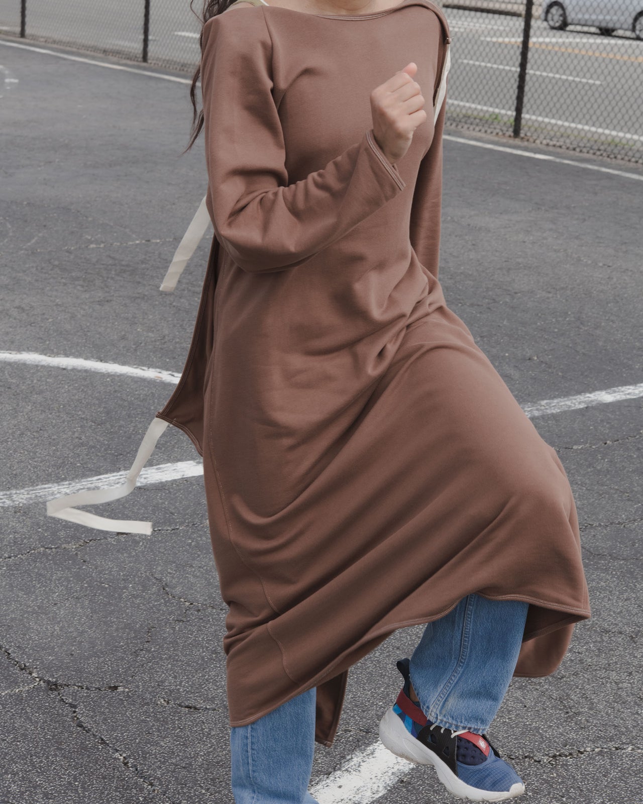 Api Wrap Dress - Italian Fleece - Loam Brown - WT21