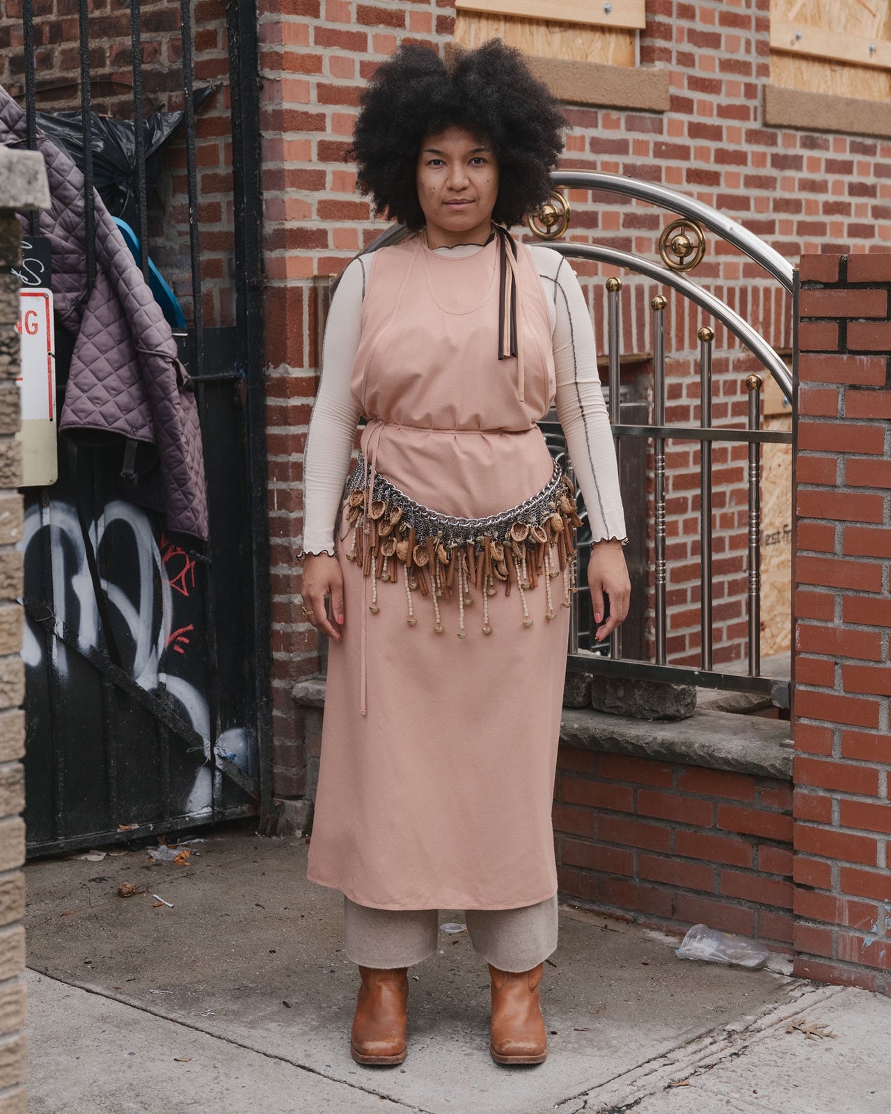 Apron Dress - Wild Silk - Sid Pink